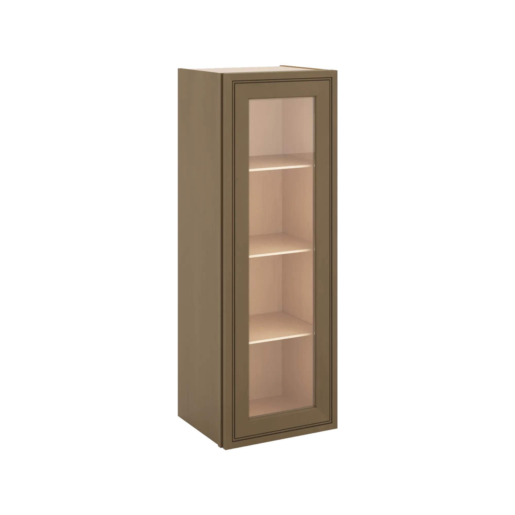 J&K Hazel H8 Wall Glass Cabinet - 15" W x 42" H (No Glass Insert)