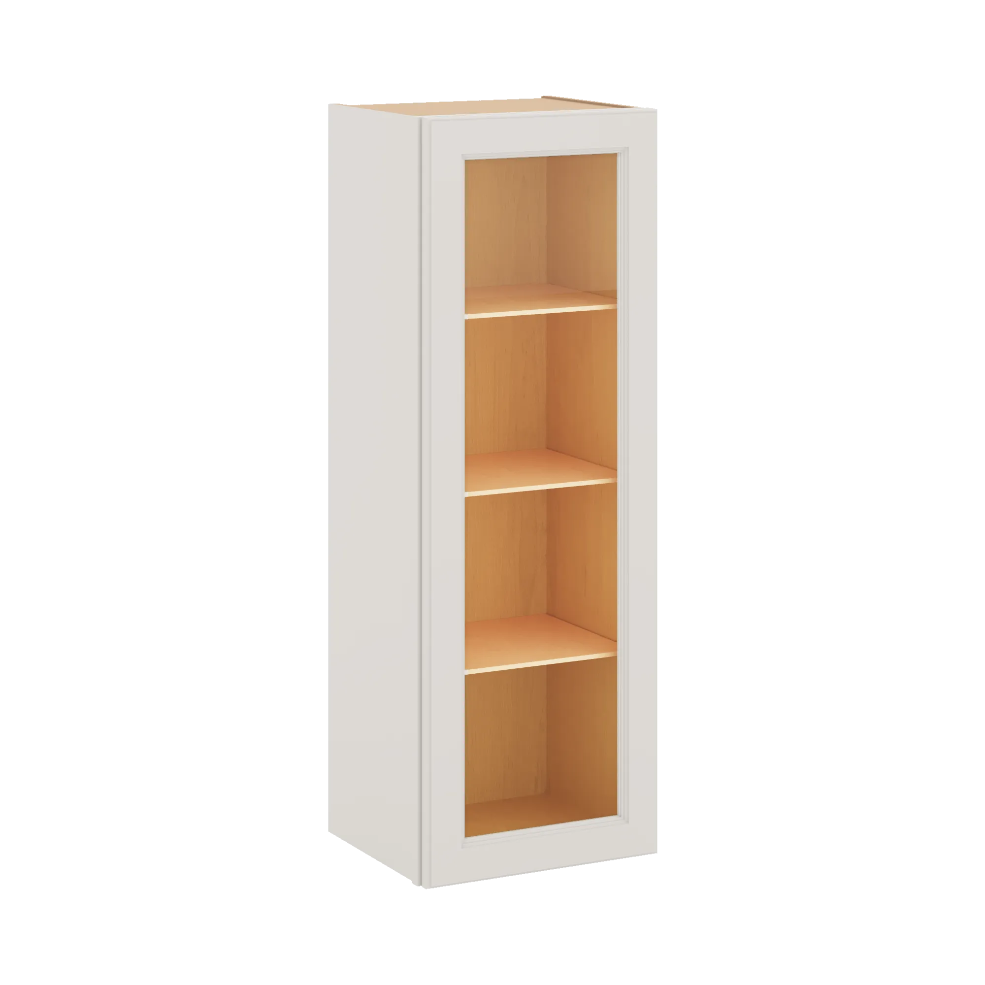 J&K Dove E1 Wall Glass Cabinet - 15" W x 42" H (No Glass Insert)