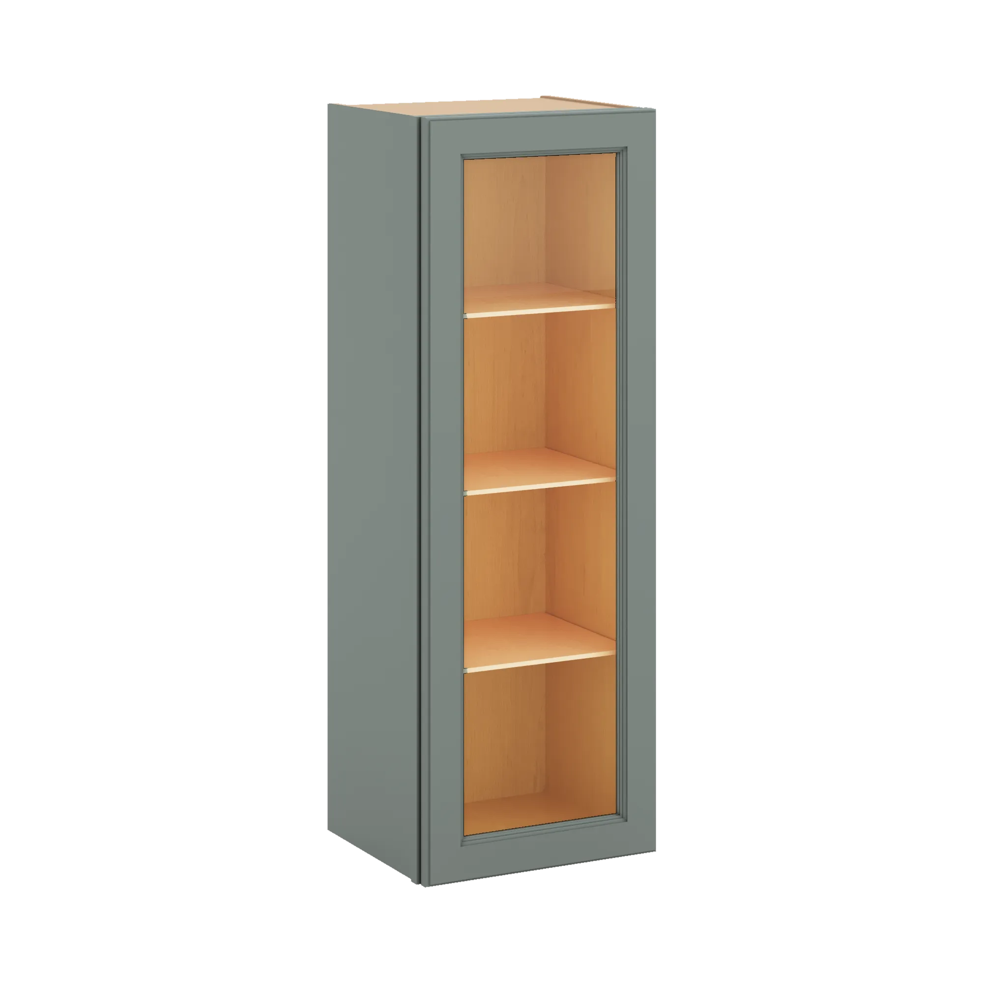 J&K Sage E3 Wall Glass Cabinet - 15" W x 42" H (No Glass Insert)