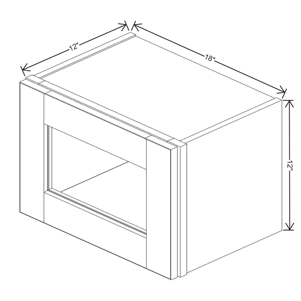 J&K Naval B7 Wall Glass Cabinet - 18" W x 12" H (No Glass Insert)