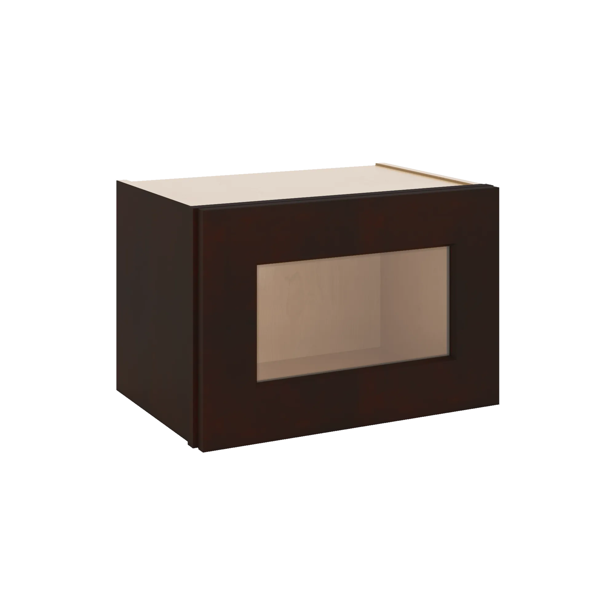 J&K Java Coffee S1 Wall Glass Cabinet - 18" W x 12" H (No Glass Insert)