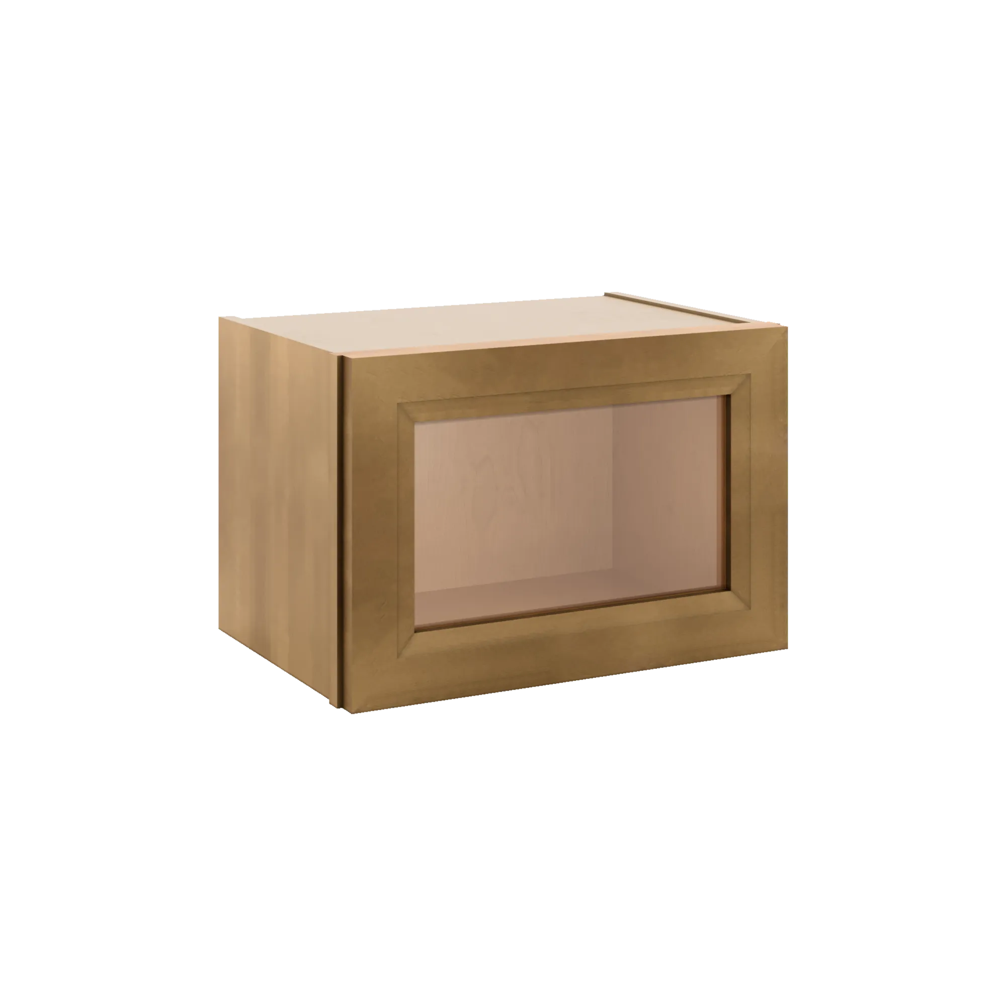 J&K Butterscotch B8 Wall Glass Cabinet - 18" W x 12" H (No Glass Insert)