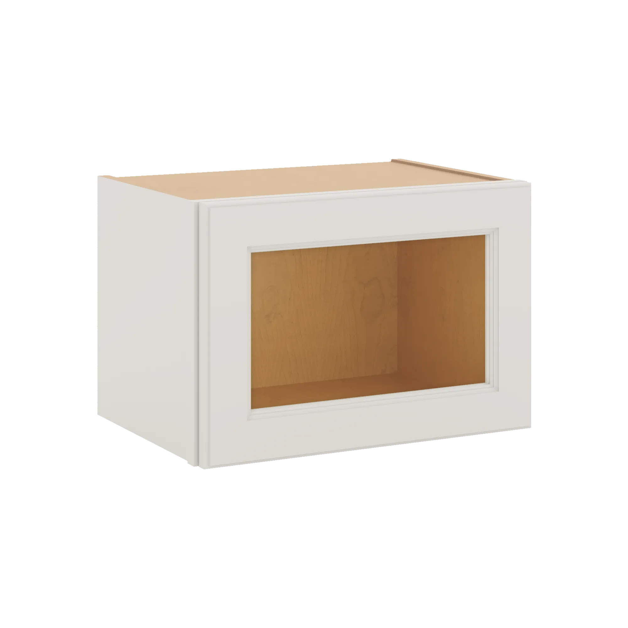 J&K Dove E1 Wall Glass Cabinet - 18" W x 12" H (No Glass Insert)