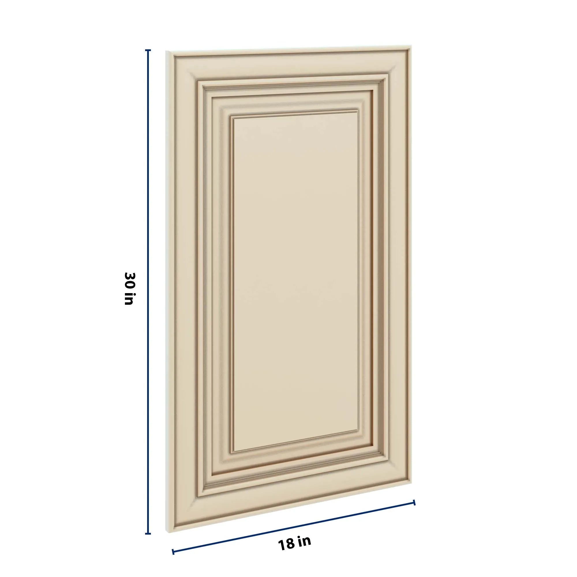 J&K Creme Glazed A7 Dummy Insert Door Panel 18" W x 30" H