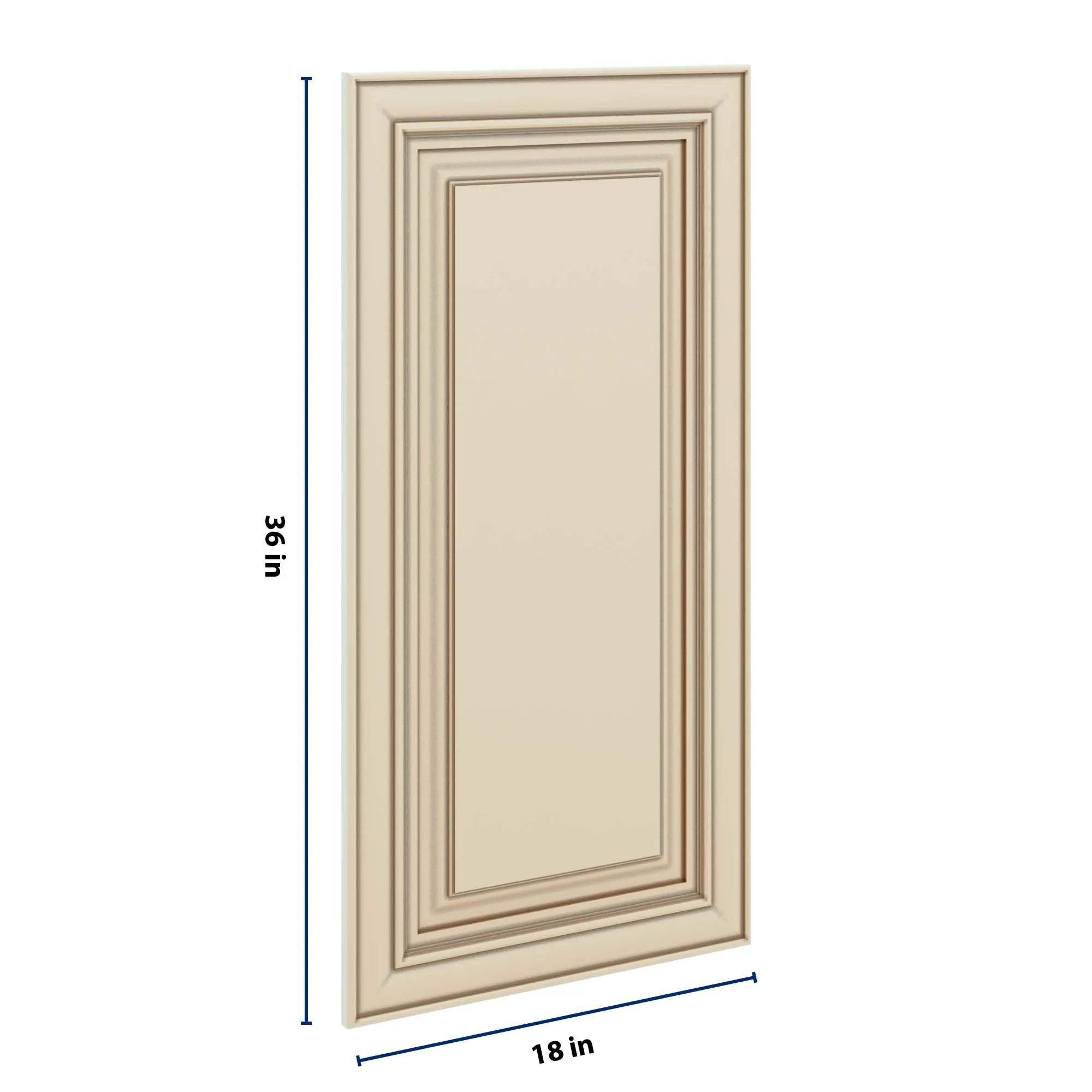 J&K Creme Glazed A7 Dummy Insert Door Panel 18" W x 36" H