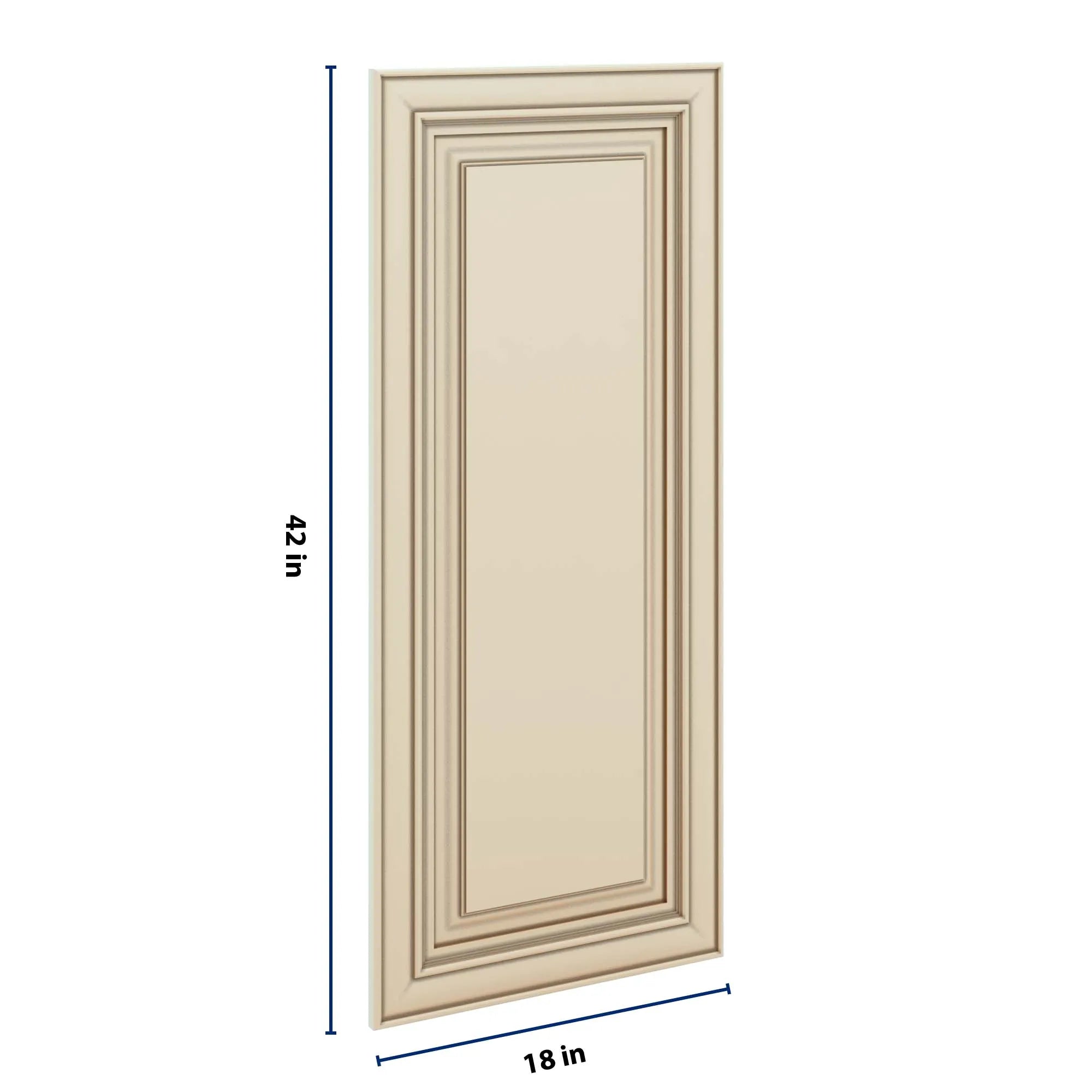 J&K Creme Glazed A7 Dummy Insert Door Panel 18" W x 42" H