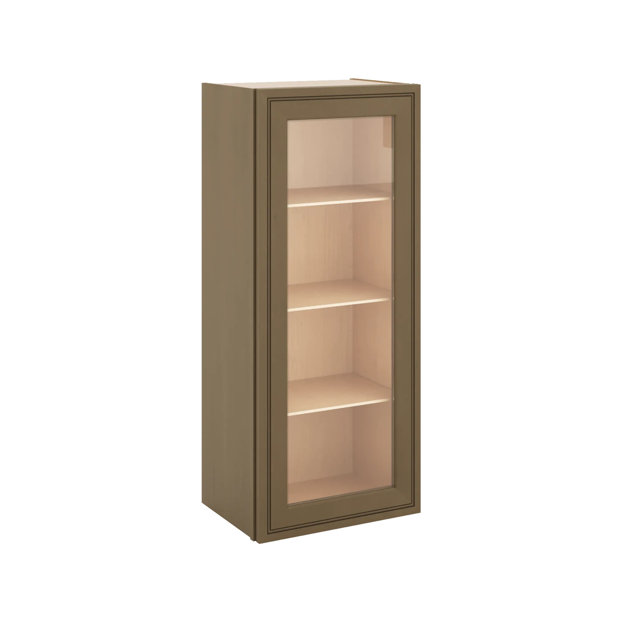 J&K Hazel H8 Wall Glass Cabinet - 18" W x 42" H (No Glass Insert)