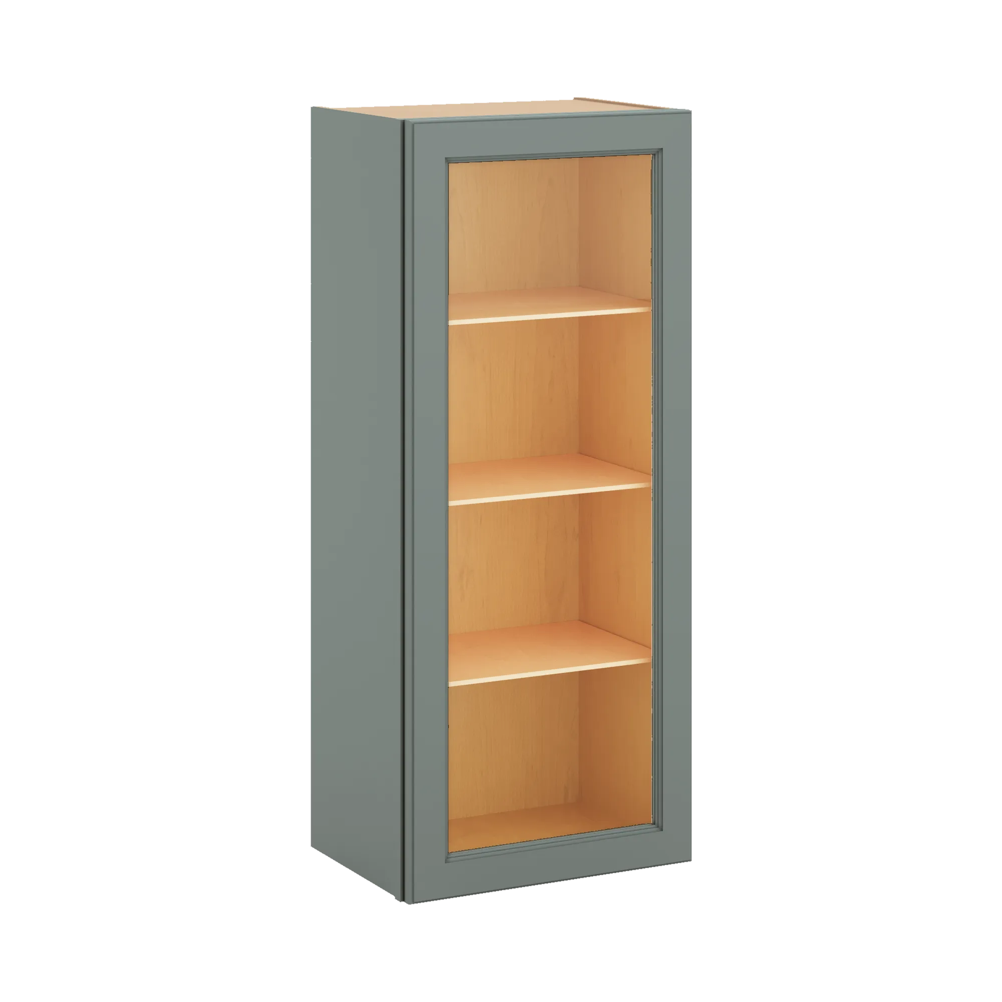 J&K Sage E3 Wall Glass Cabinet - 18" W x 42" H (No Glass Insert)