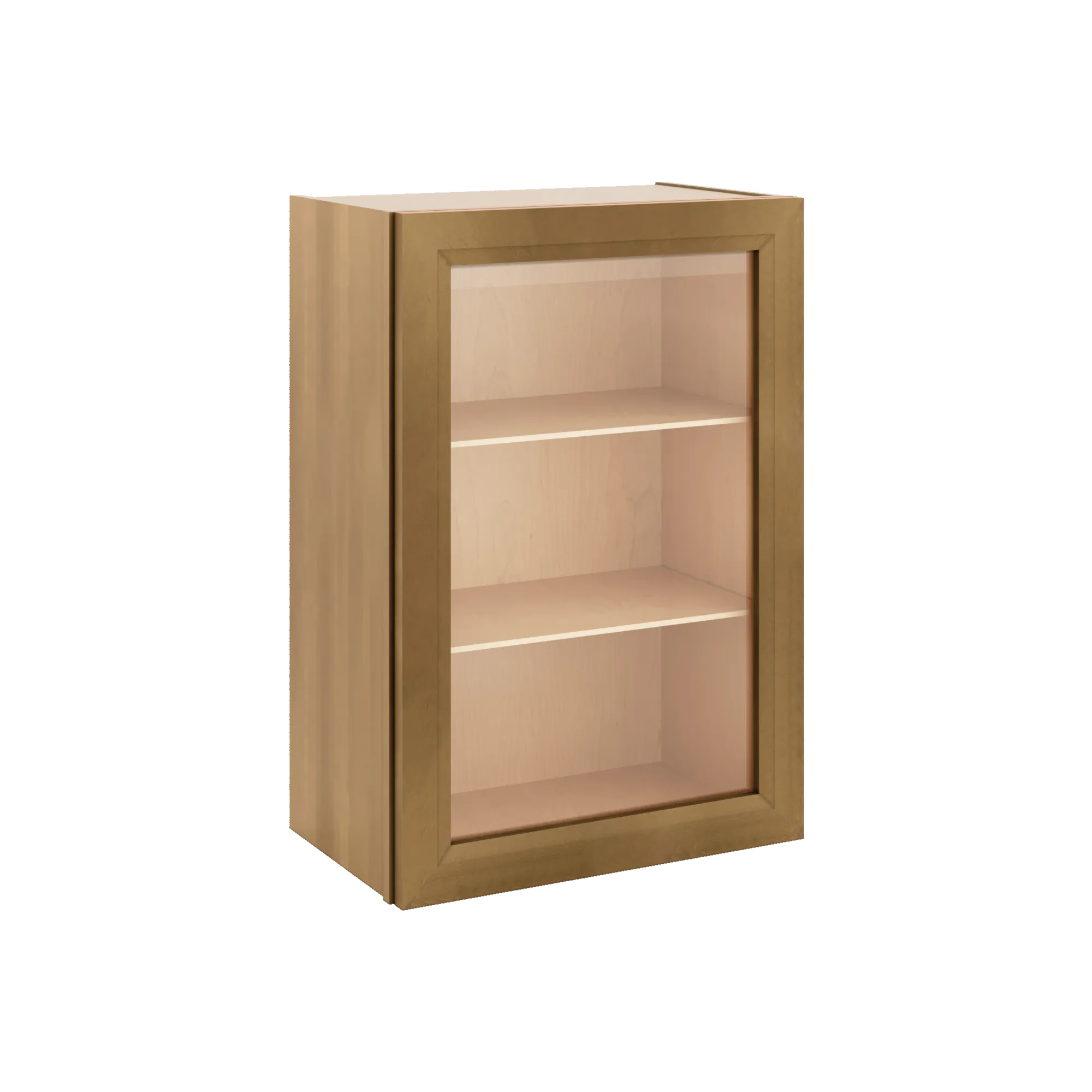 J&K Butterscotch B8 Wall Glass Cabinet - 21" W x 30" H (No Glass Insert)