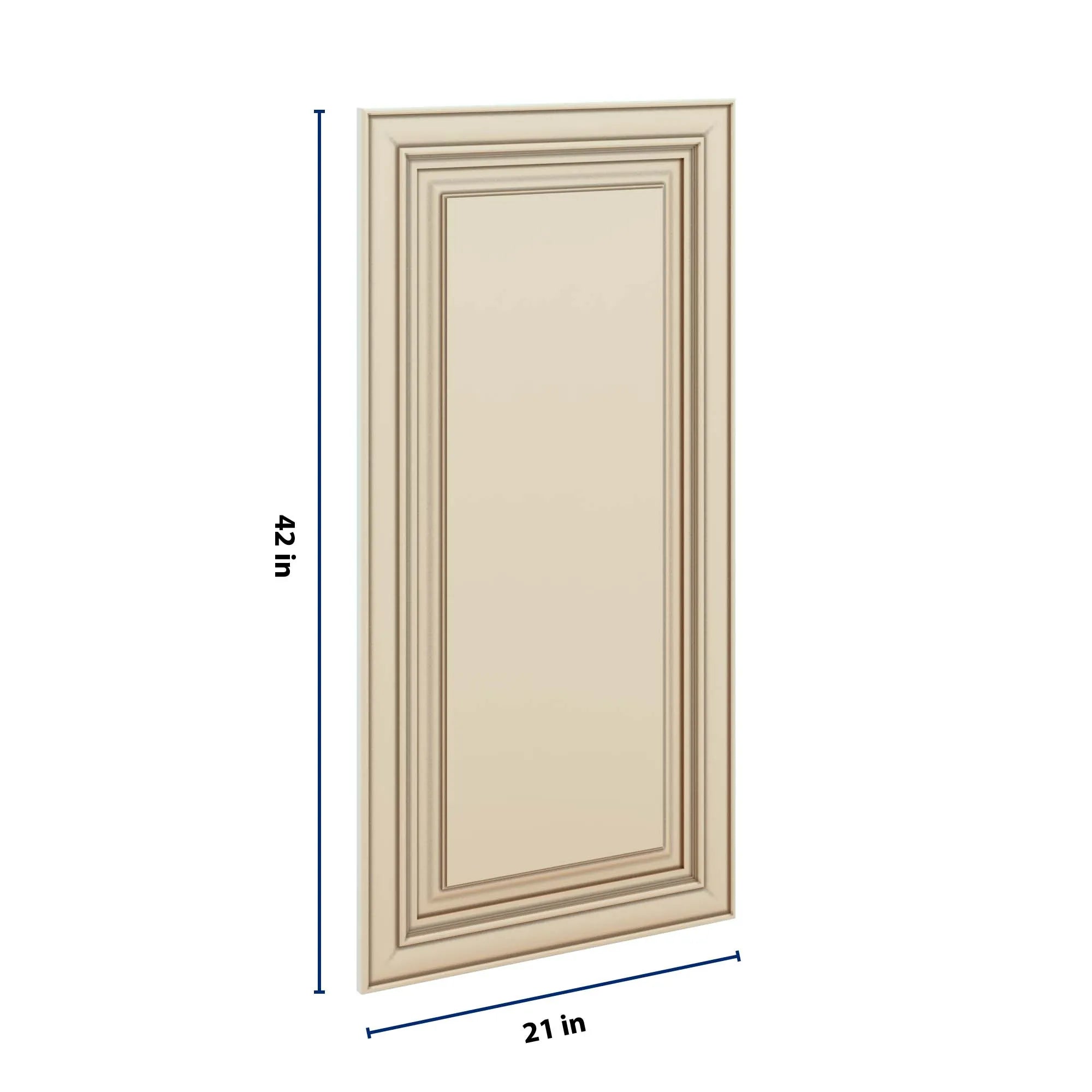 J&K Creme Glazed A7 Dummy Insert Door Panel 21" W x 42" H