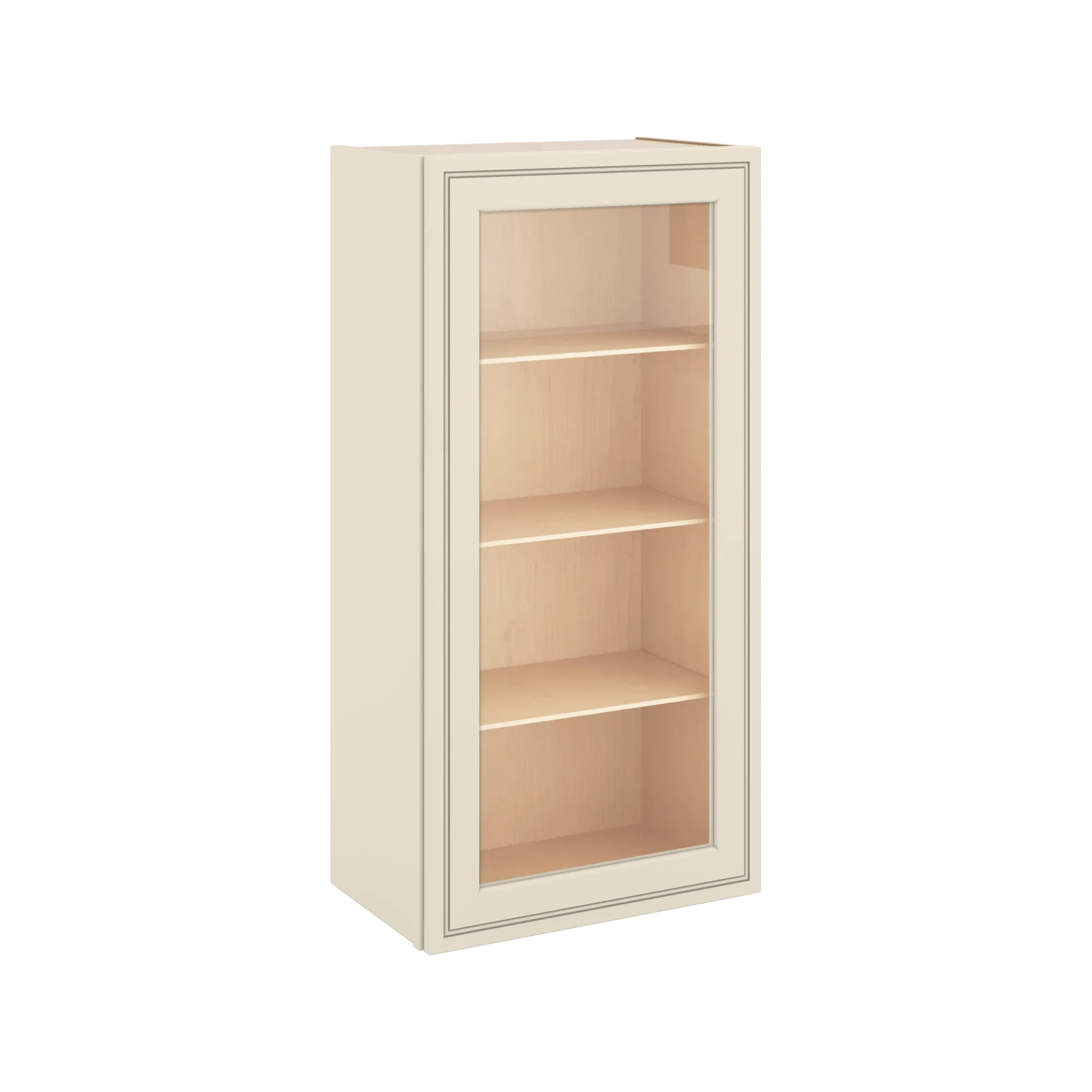 J&K Pearl Glazed H9 Wall Glass Cabinet - 21" W x 42" H (No Glass Insert)