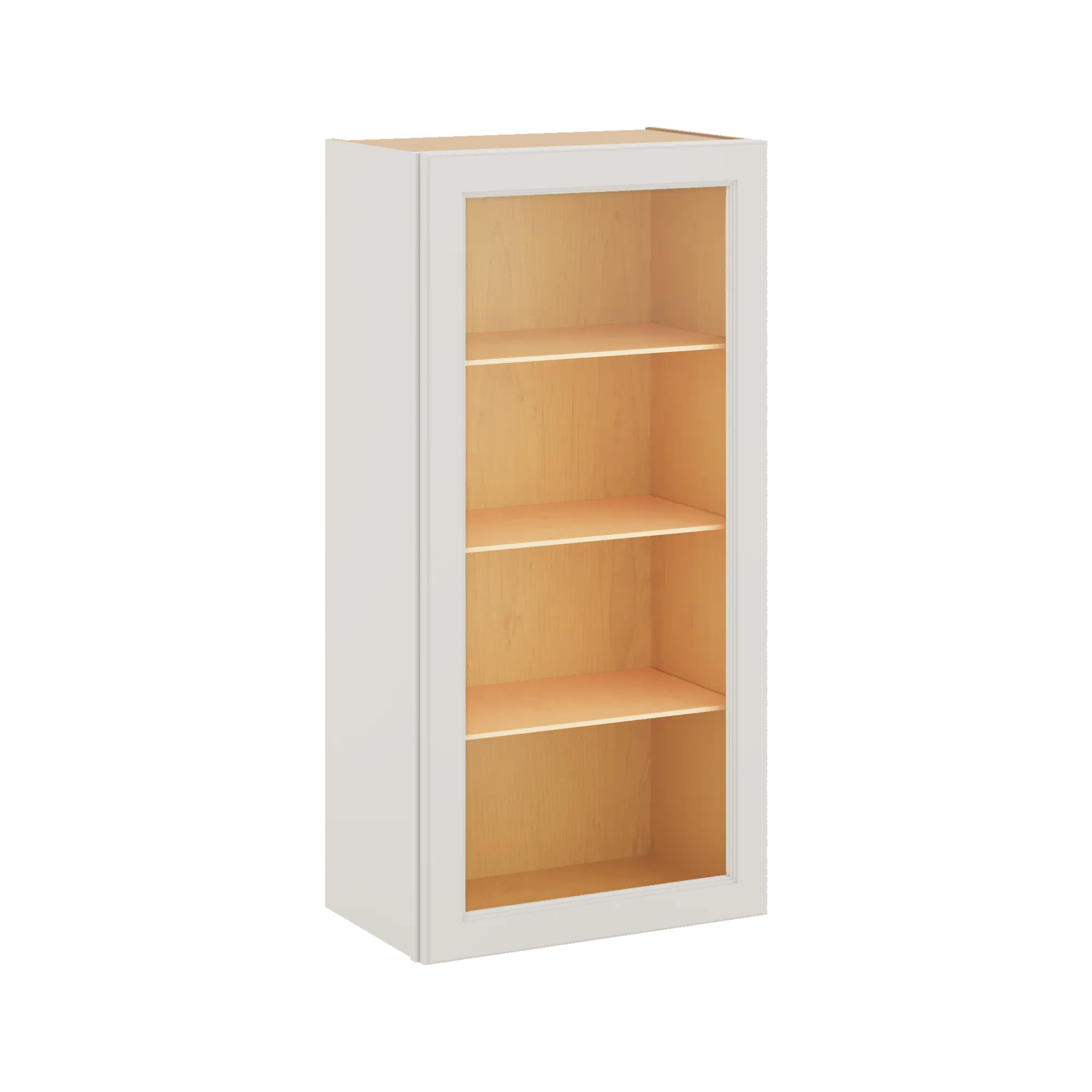 J&K Dove E1 Wall Glass Cabinet - 21" W x 42" H (No Glass Insert)