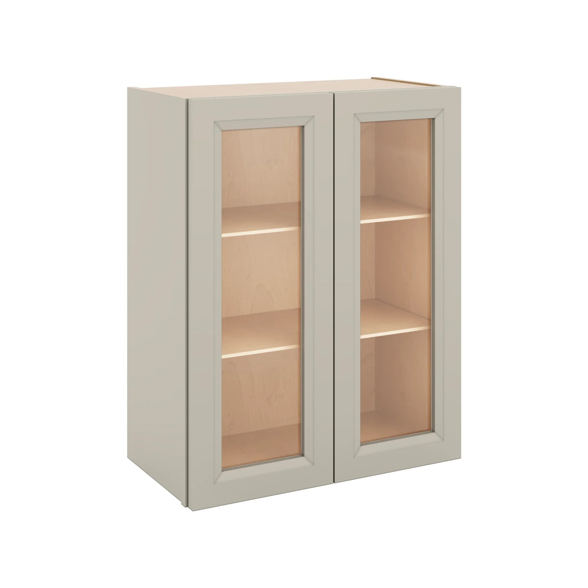 J&K Pebble B6 Wall Glass Cabinet - 24" W x 30" H (No Glass Insert)
