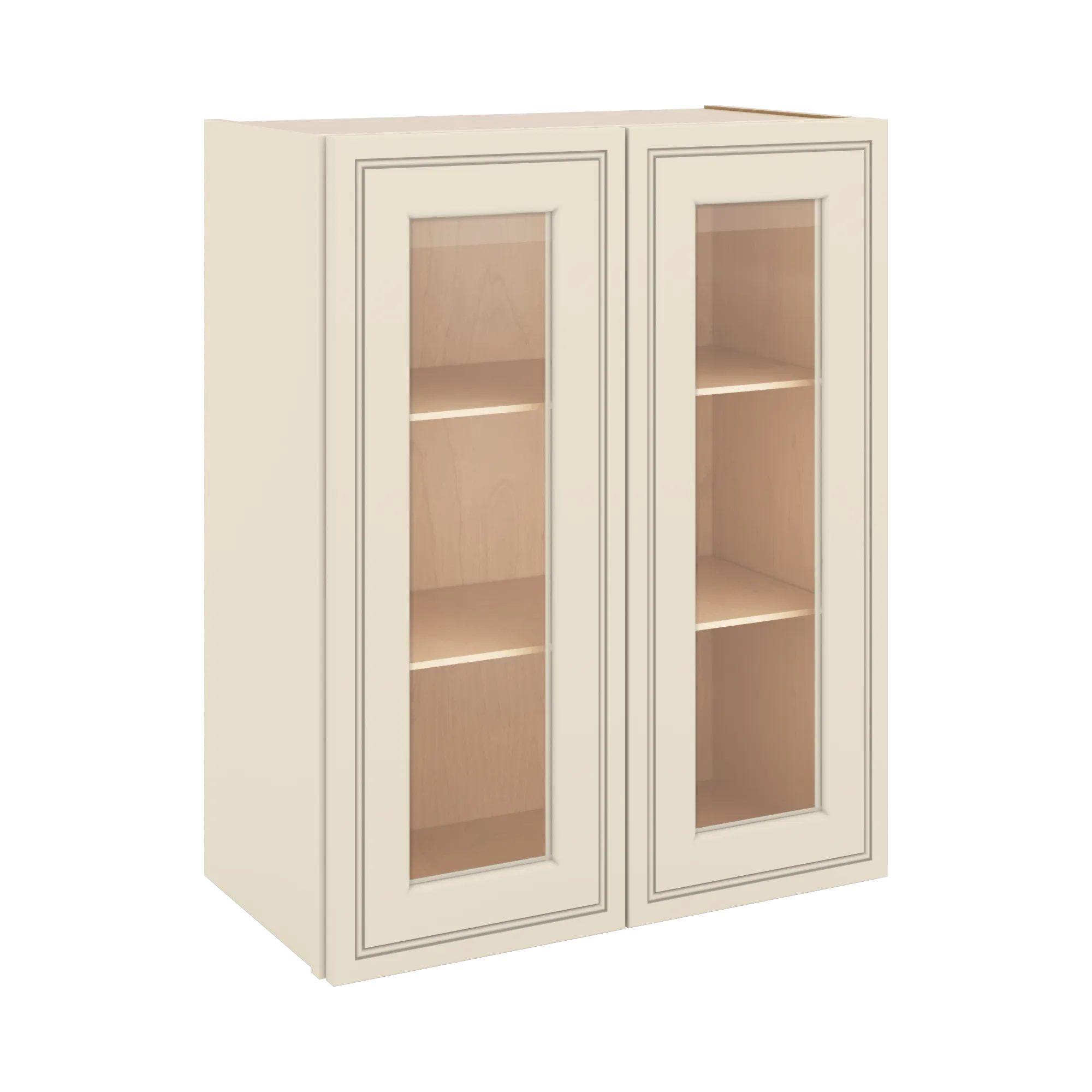 J&K Pearl Glazed H9 Wall Glass Cabinet - 24" W x 30" H (No Glass Insert)