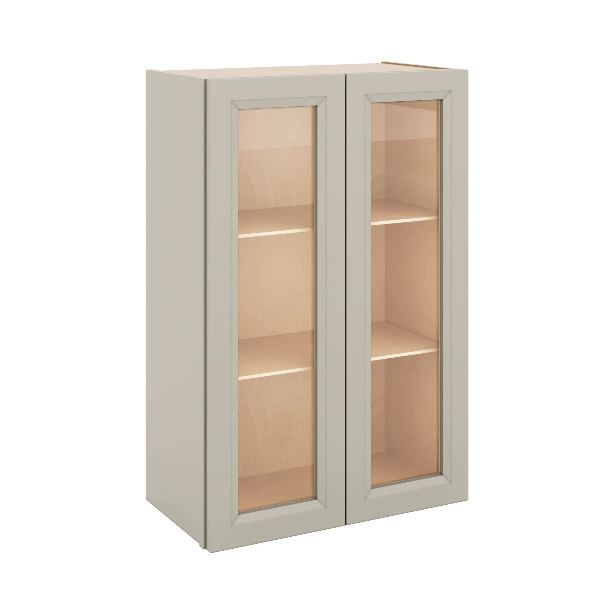 J&K Pebble B6 Wall Glass Cabinet - 24" W x 36" H (No Glass Insert)