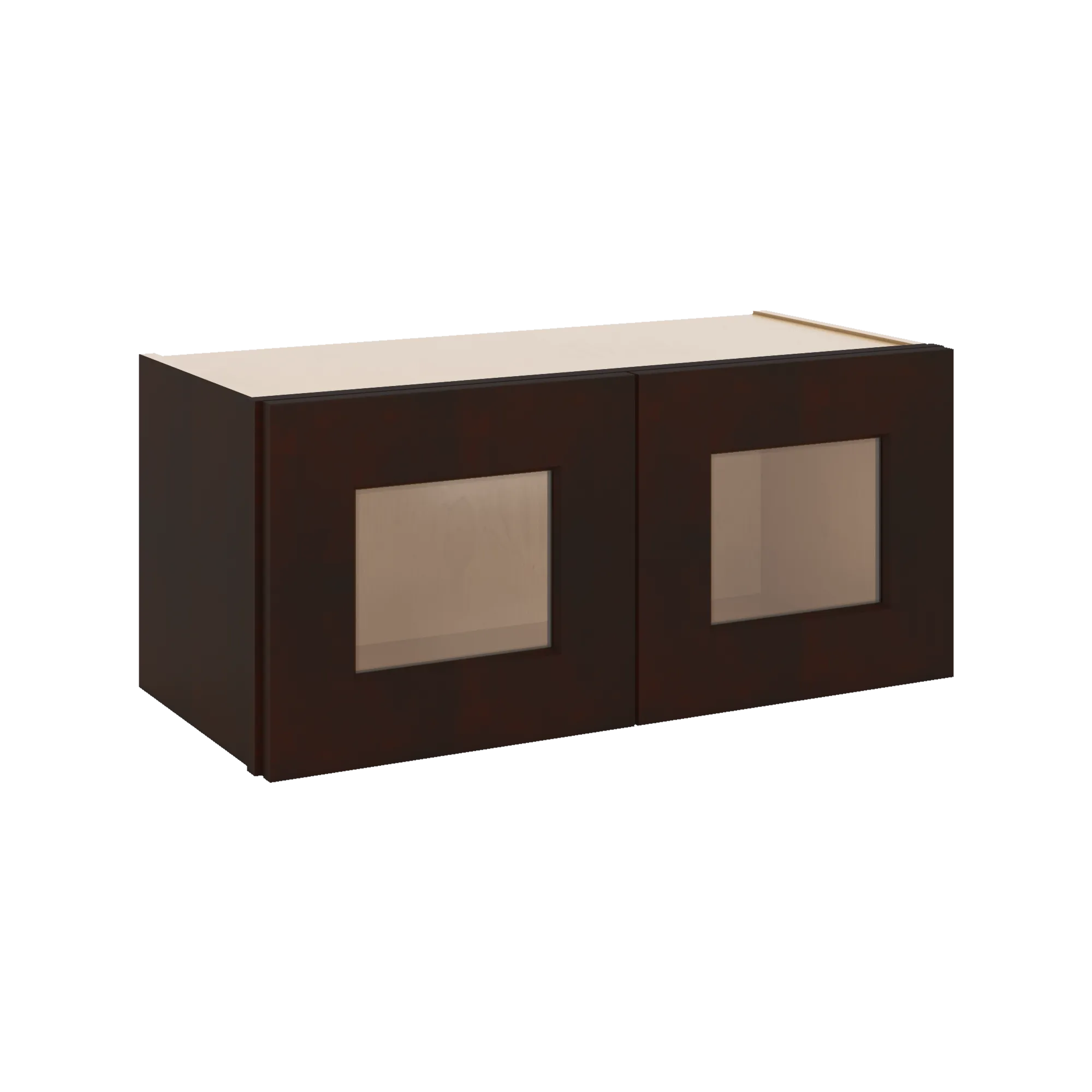 J&K Java Coffee S1 Wall Glass Cabinet - 27" W x 12" H (No Glass Insert)