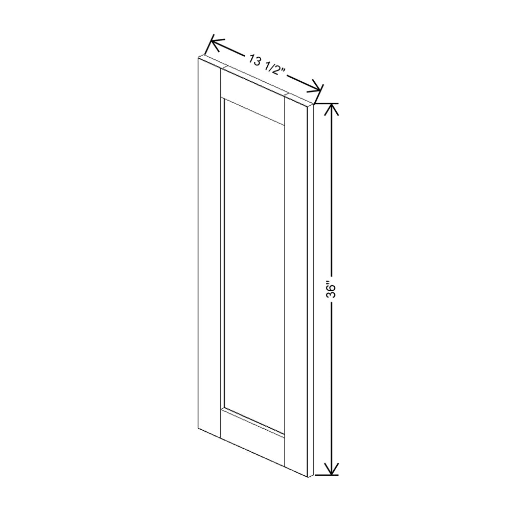 J&K White Shaker S8 Dummy Insert Door Panel 13 1/2" W x 36" H