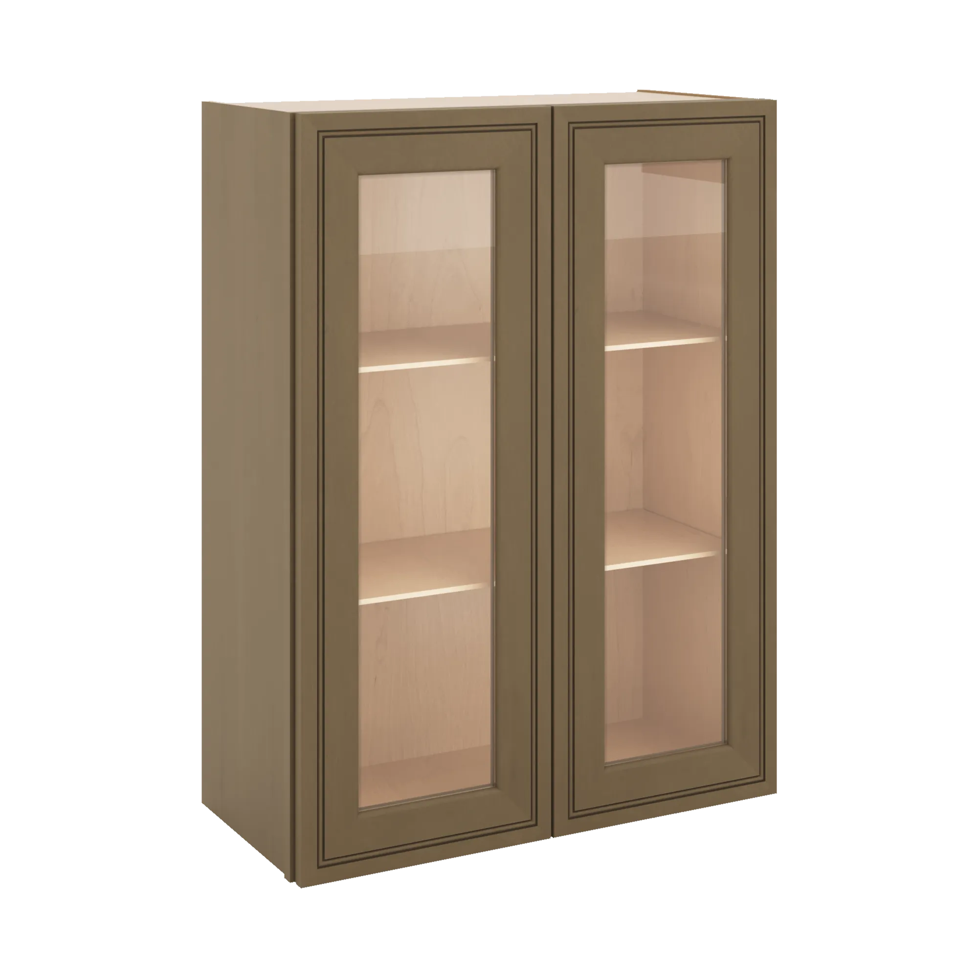 J&K Hazel H8 Wall Glass Cabinet - 27" W x 36" H (No Glass Insert)