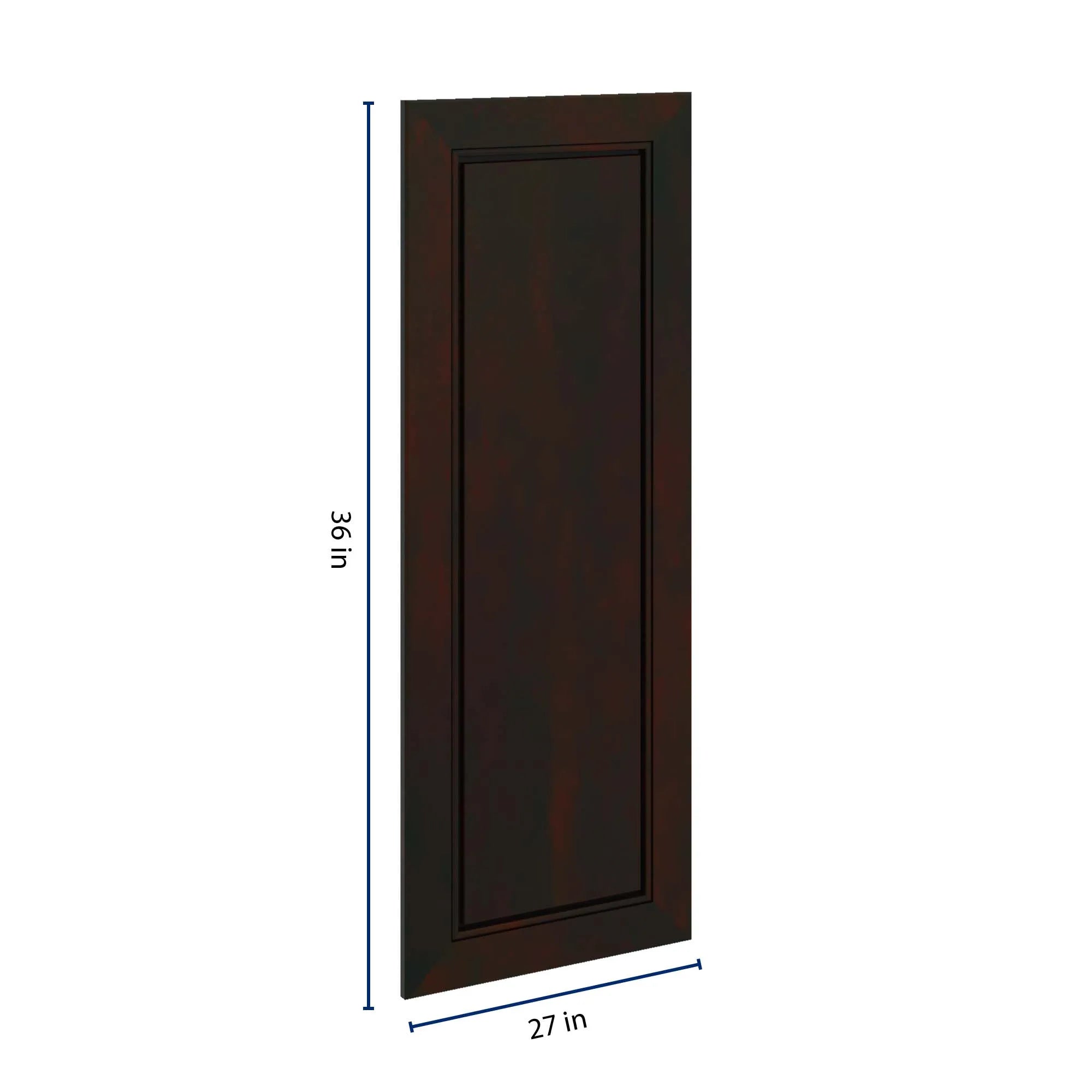 J&K Espresso K8 Dummy Insert Door Panel 13 1/2" W x 36" H