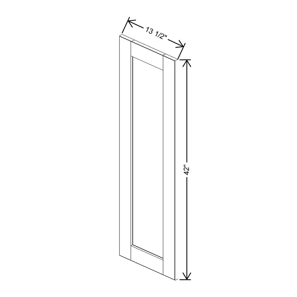 J&K White Shaker S8 Dummy Insert Door Panel 13 1/2" W x 42" H