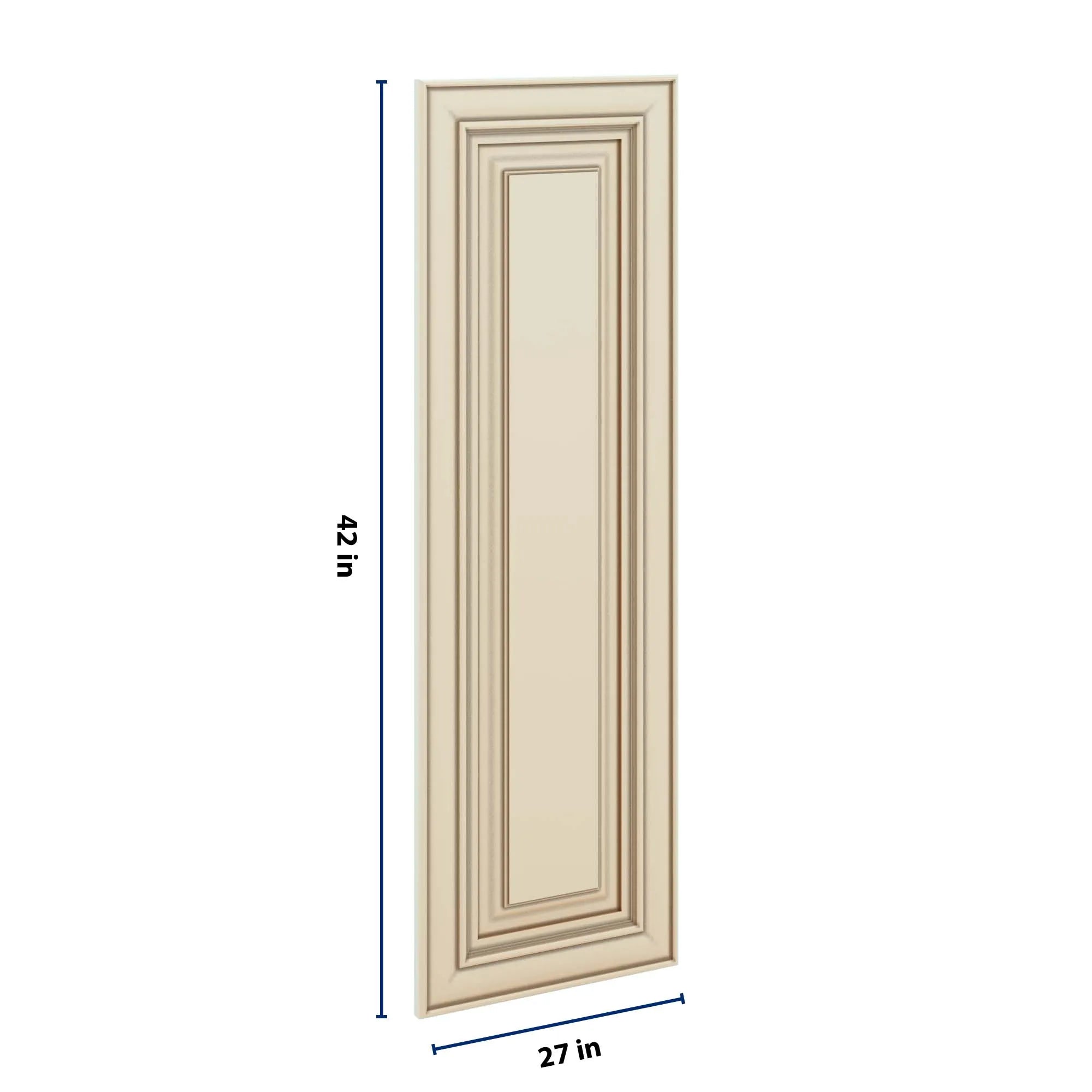 J&K Creme Glazed A7 Dummy Insert Door Panel 13 1/2" W x 42" H