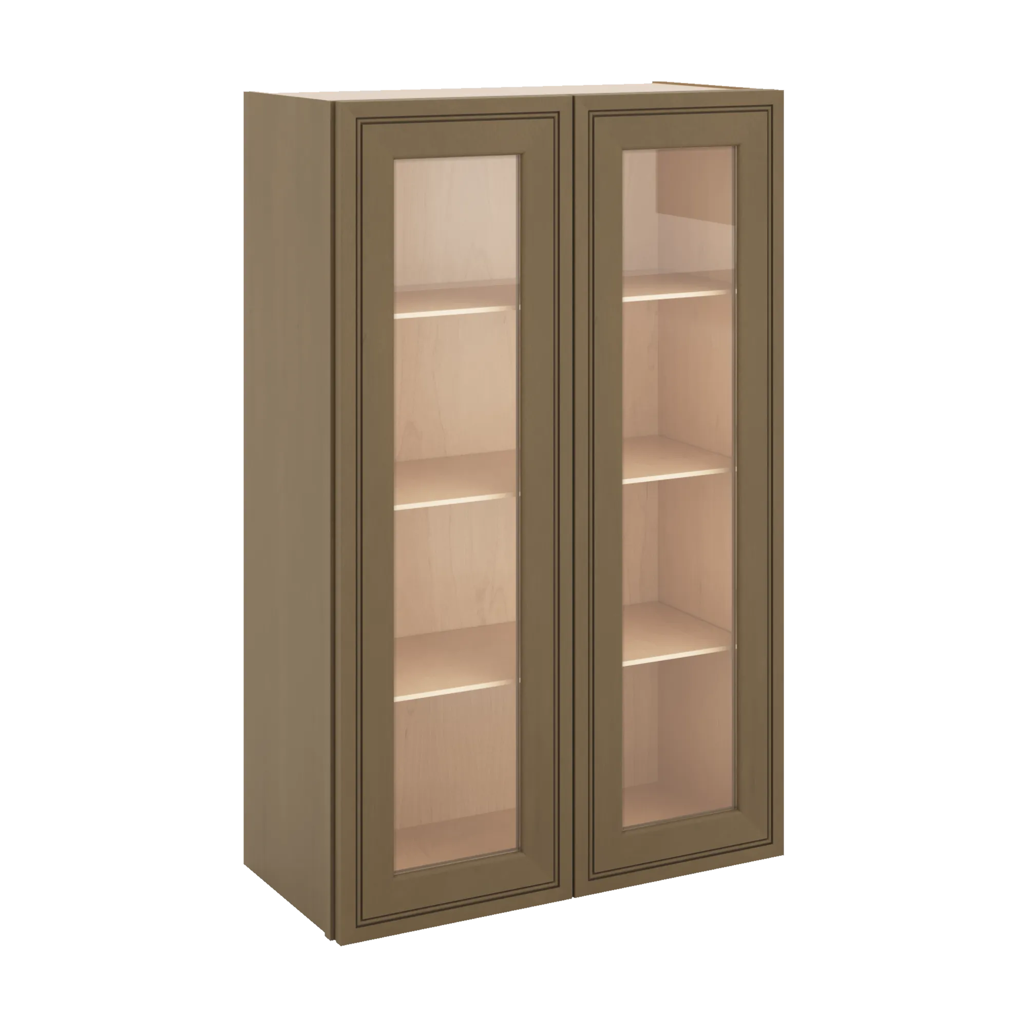 J&K Hazel H8 Wall Glass Cabinet - 27" W x 42" H (No Glass Insert)