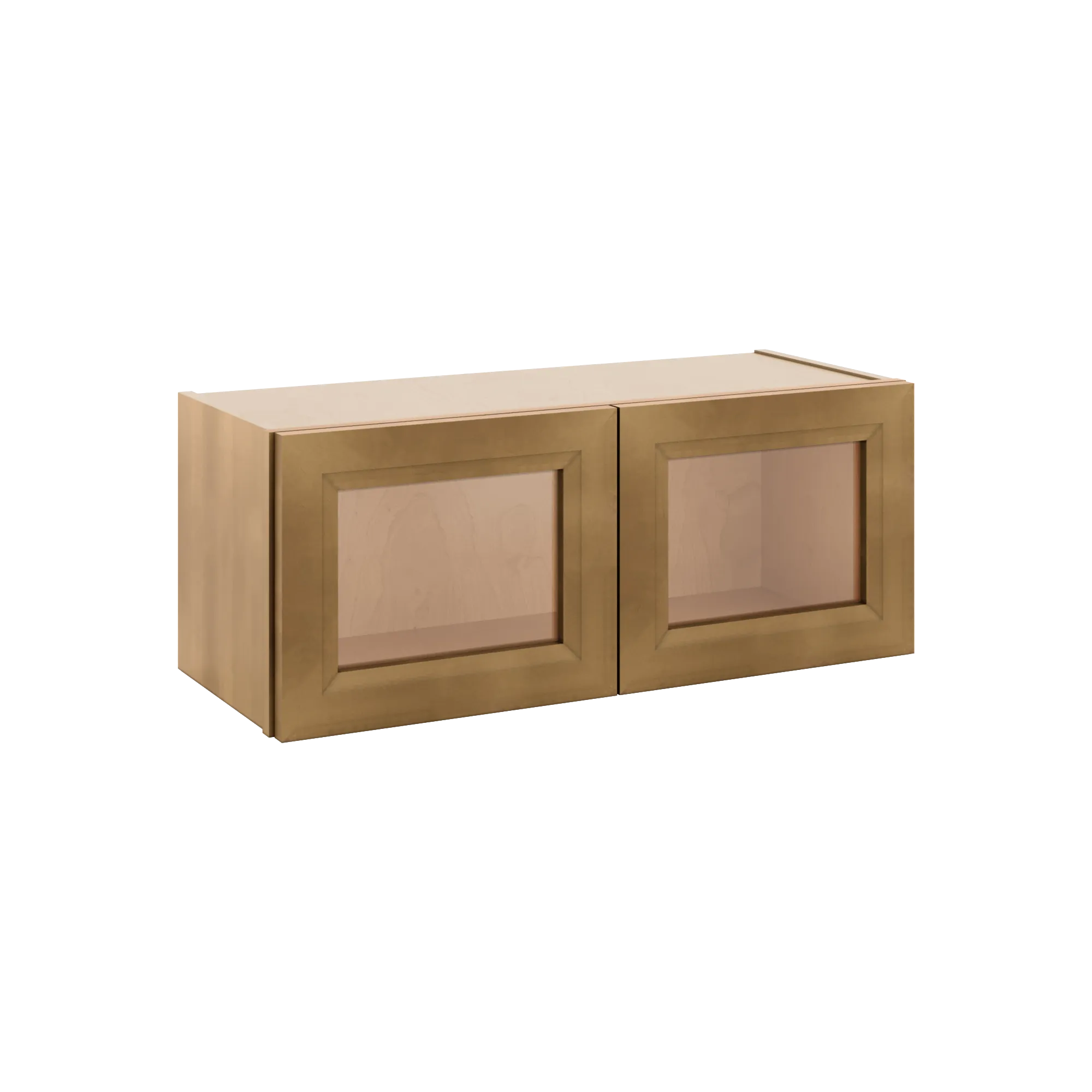 J&K Butterscotch B8 Wall Glass Cabinet - 30" W x 12" H (No Glass Insert)