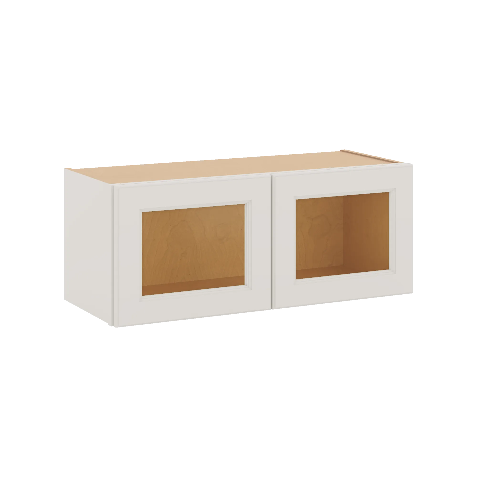 J&K Dove E1 Wall Glass Cabinet - 30" W x 12" H (No Glass Insert)