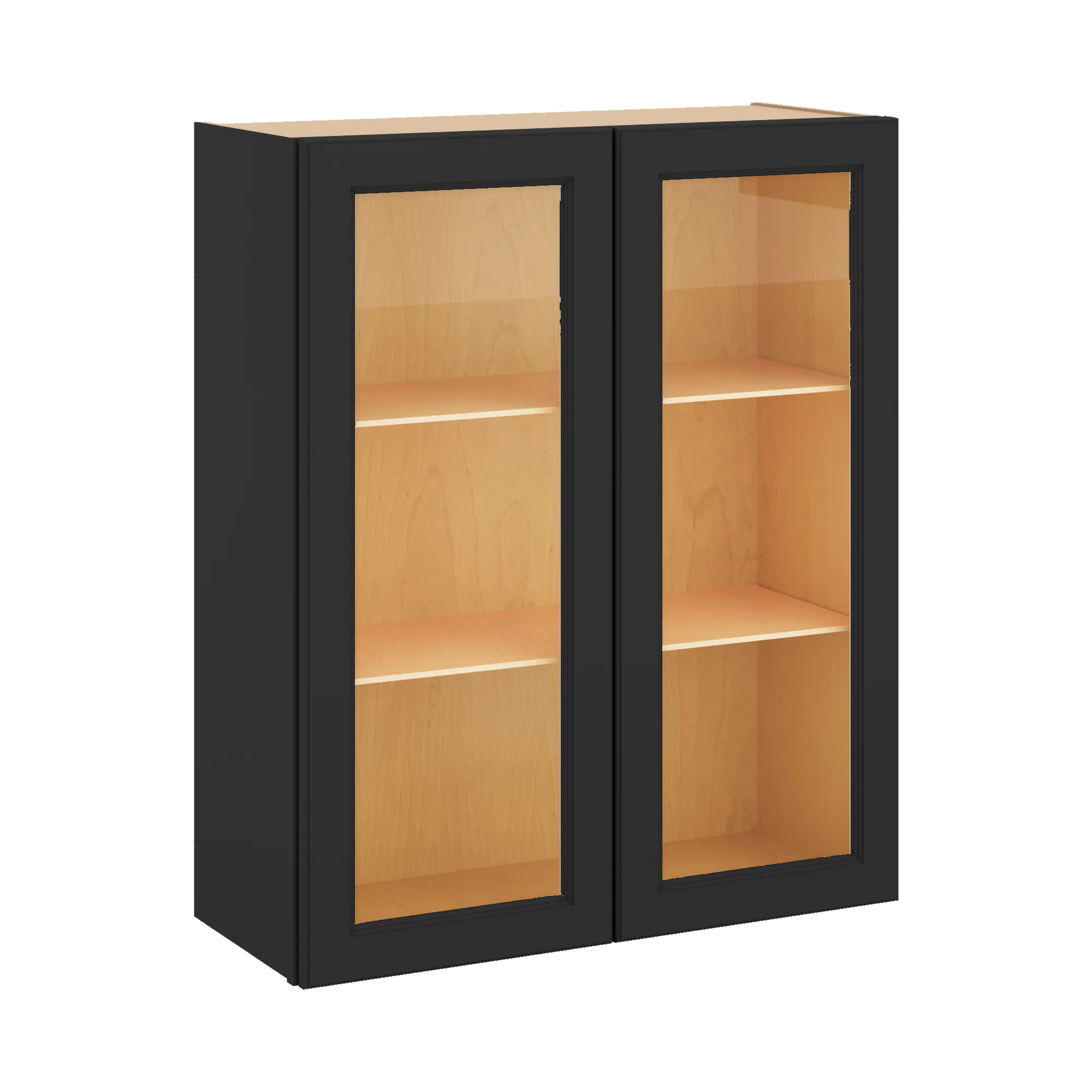 J&K Charcoal E2 Wall Glass Cabinet - 30" W x 36" H (No Glass Insert)