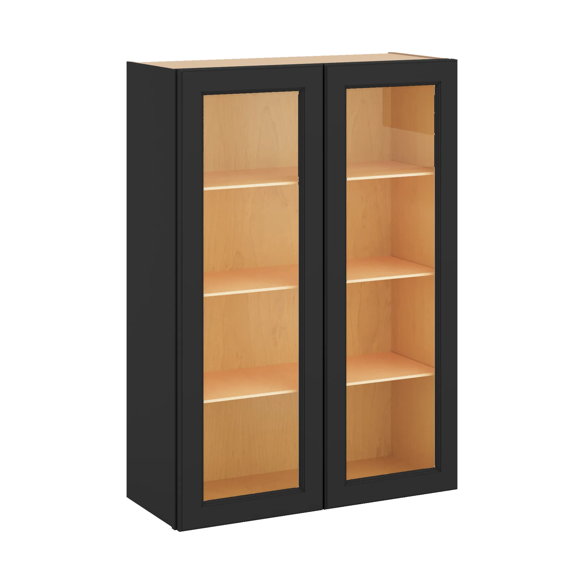 J&K Charcoal E2 Wall Glass Cabinet - 30" W x 42" H (No Glass Insert)