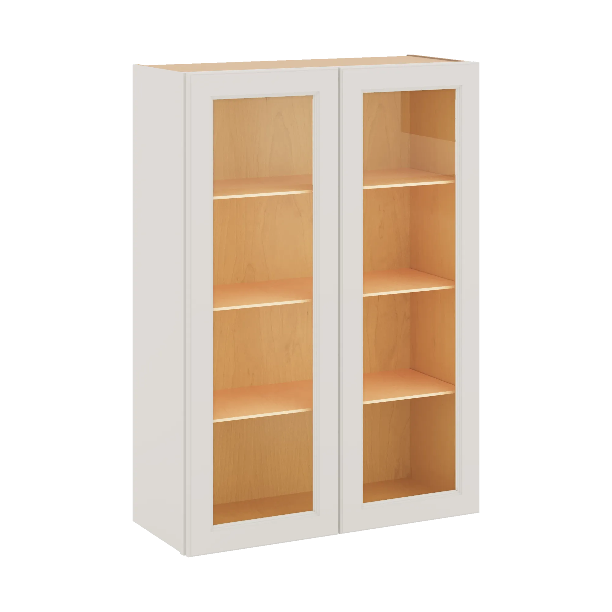 J&K Dove E1 Wall Glass Cabinet - 30" W x 42" H (No Glass Insert)