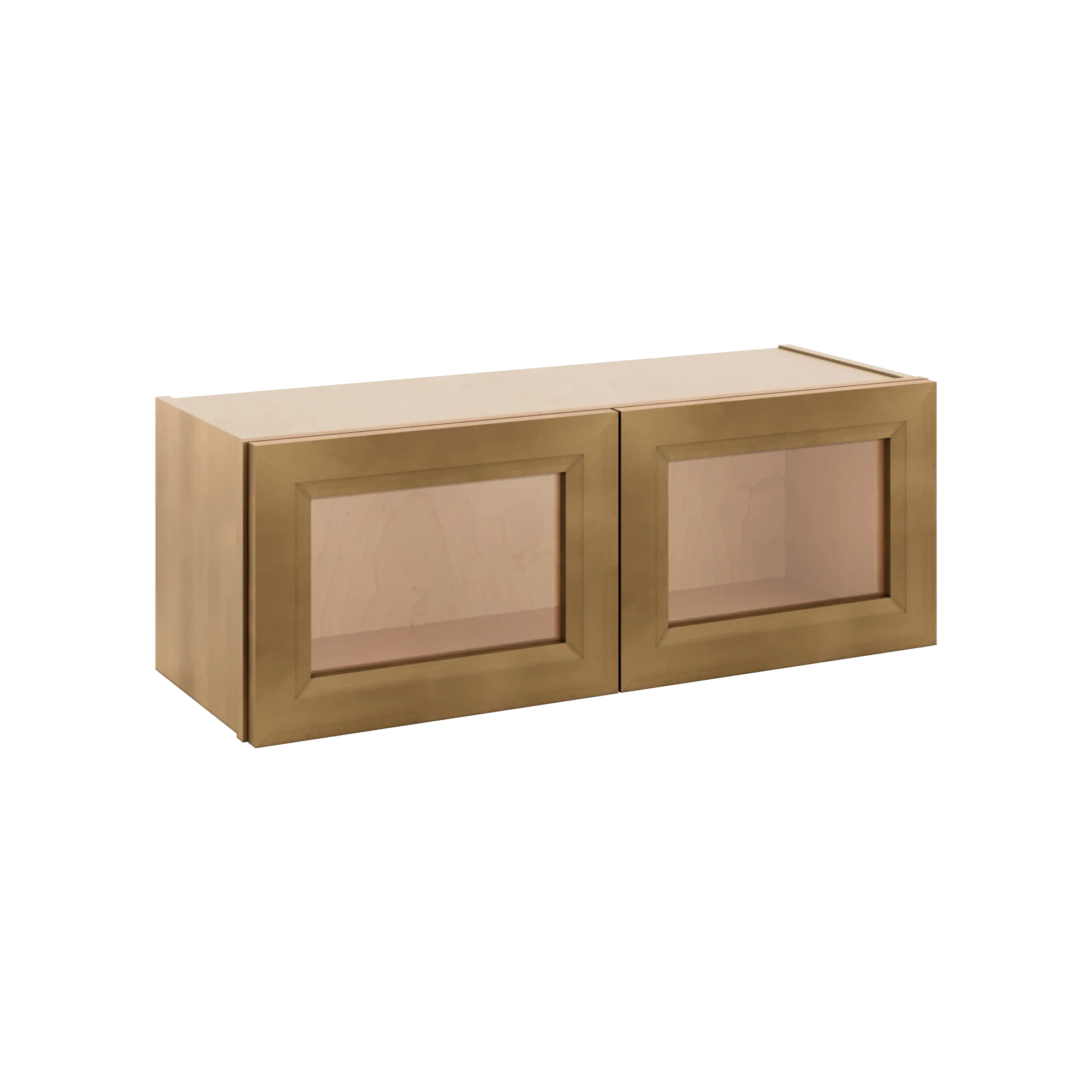 J&K Butterscotch B8 Wall Glass Cabinet - 33" W x 12" H (No Glass Insert)