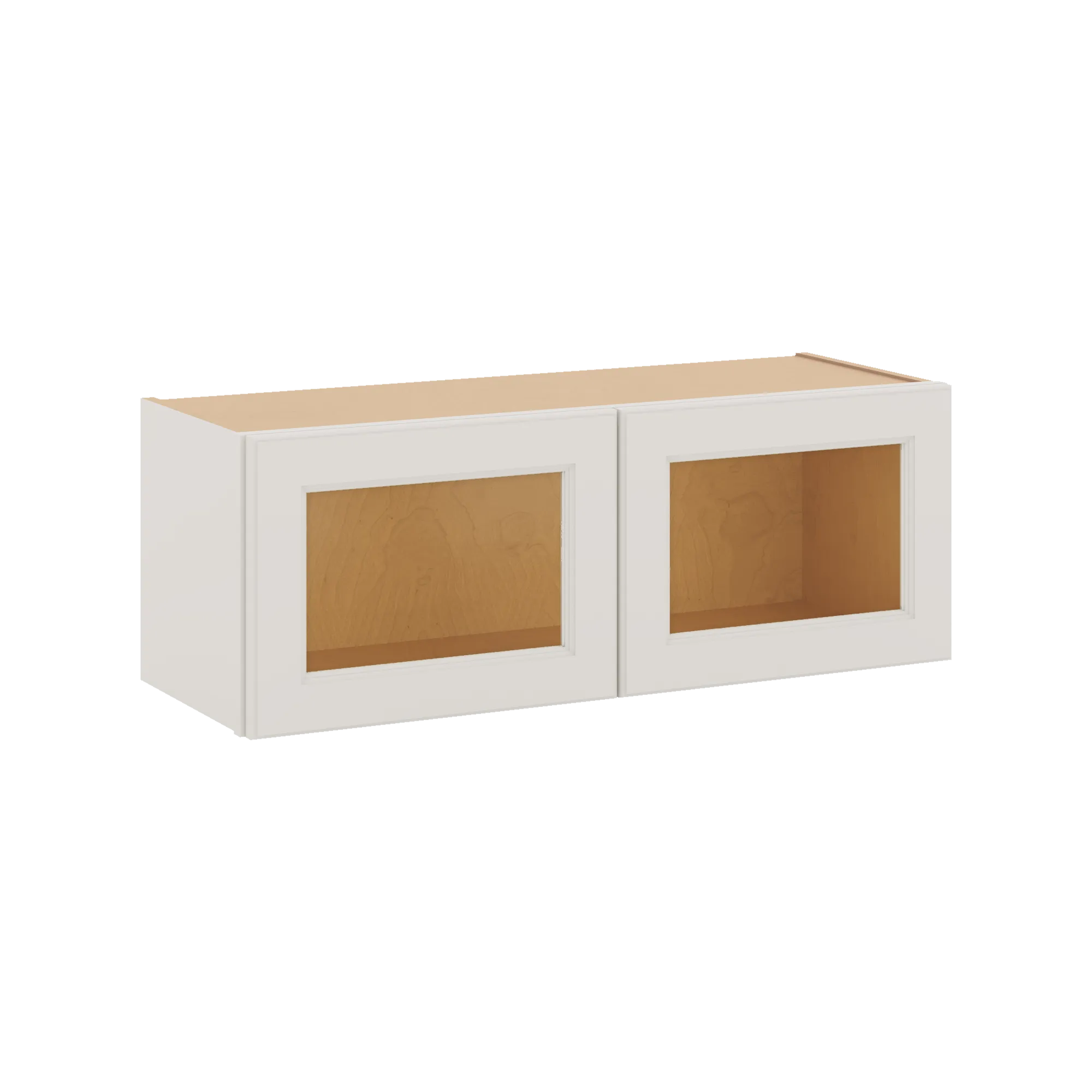 J&K Dove E1 Wall Glass Cabinet - 33" W x 12" H (No Glass Insert)