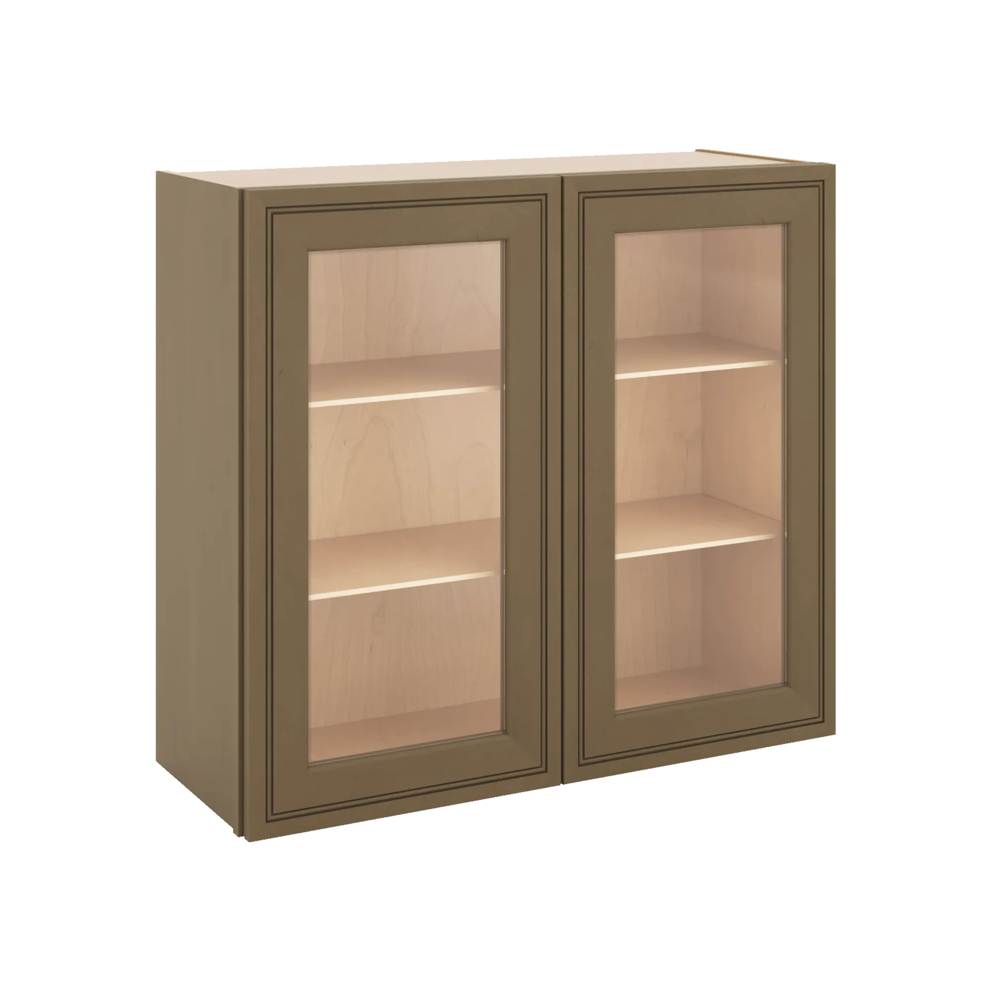 J&K Hazel H8 Wall Glass Cabinet - 33" W x 30" H (No Glass Insert)