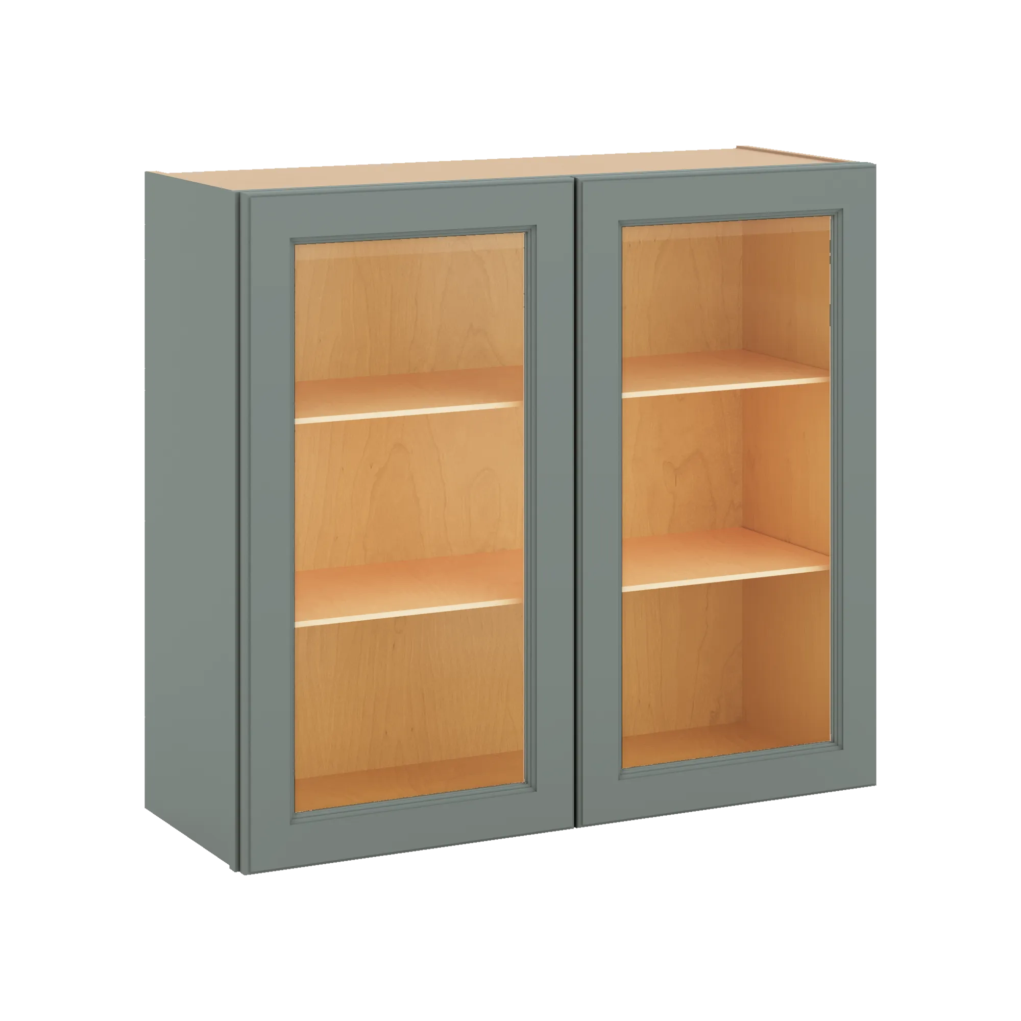 J&K Sage E3 Wall Glass Cabinet - 33" W x 30" H (No Glass Insert)