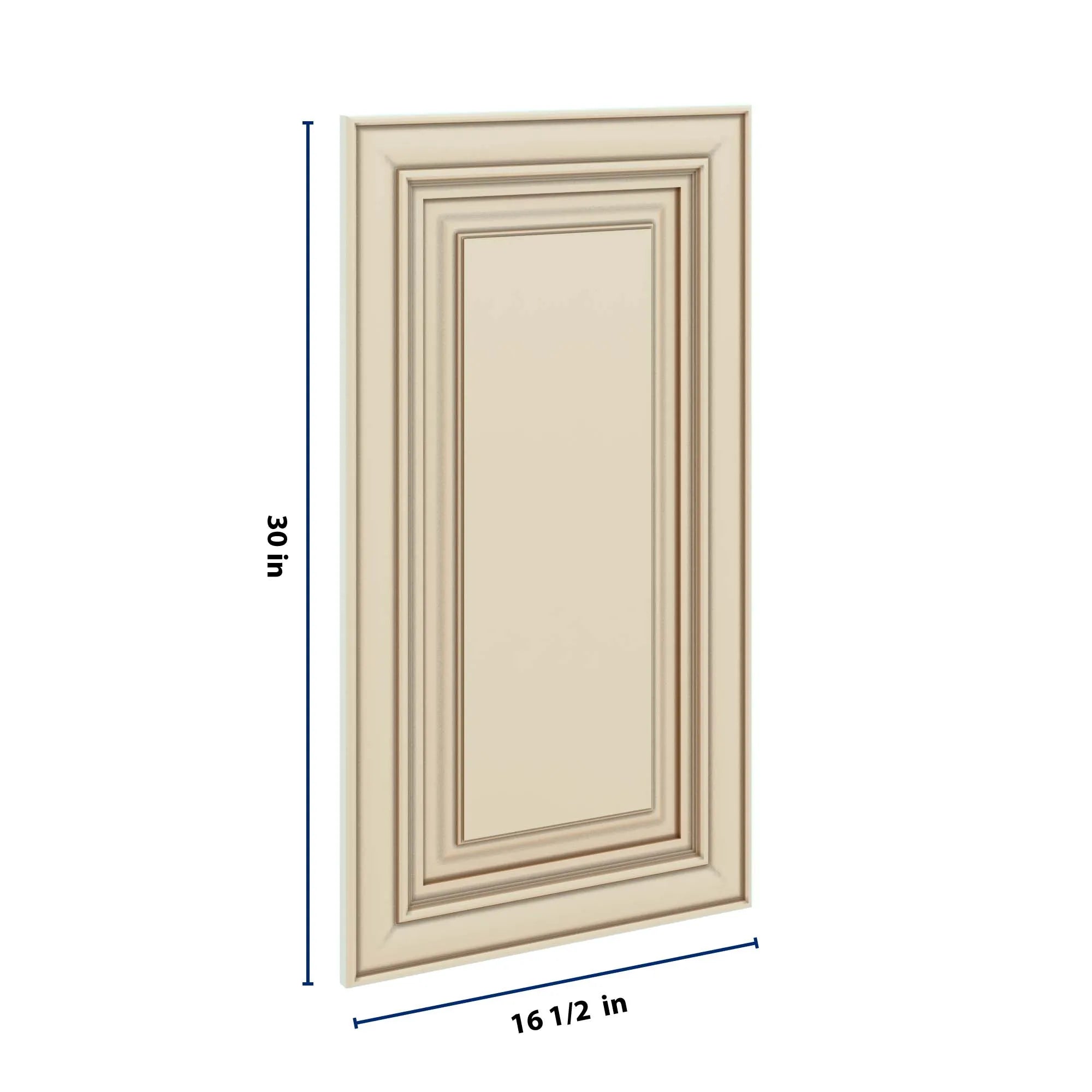 J&K Creme Glazed A7 Dummy Insert Door Panel 16 1/2" W x 30" H