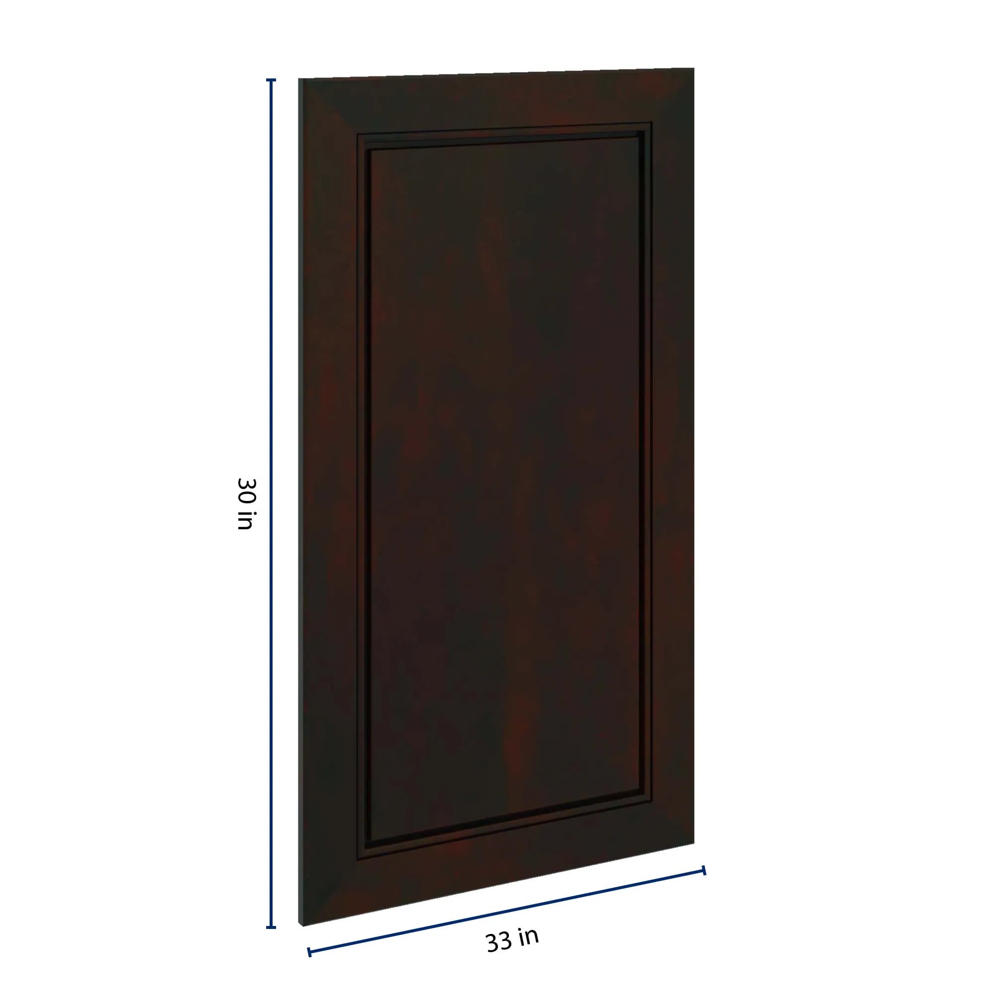 J&K Espresso K8 Dummy Insert Door Panel 16 1/2" W x 30" H