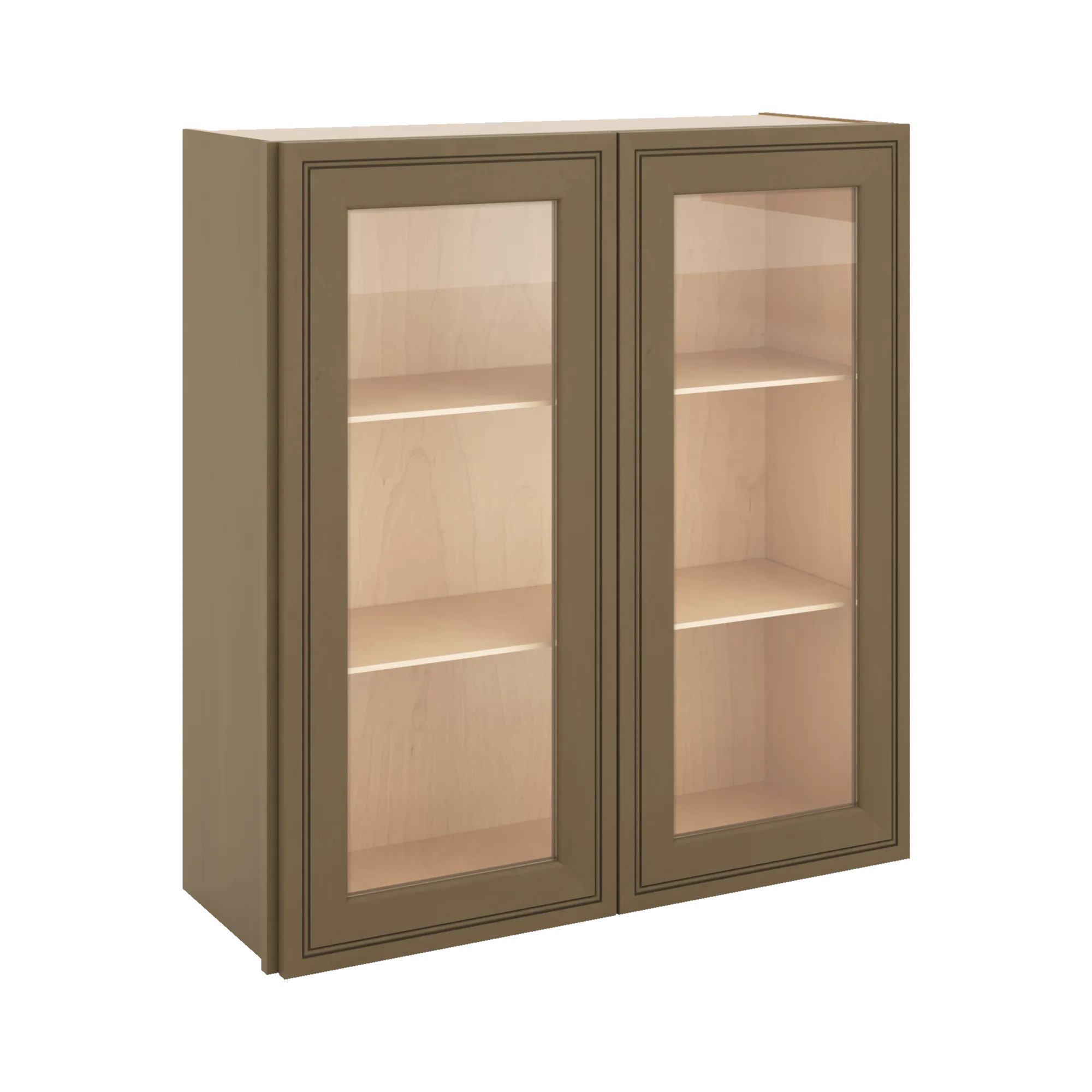 J&K Hazel H8 Wall Glass Cabinet - 33" W x 36" H (No Glass Insert)