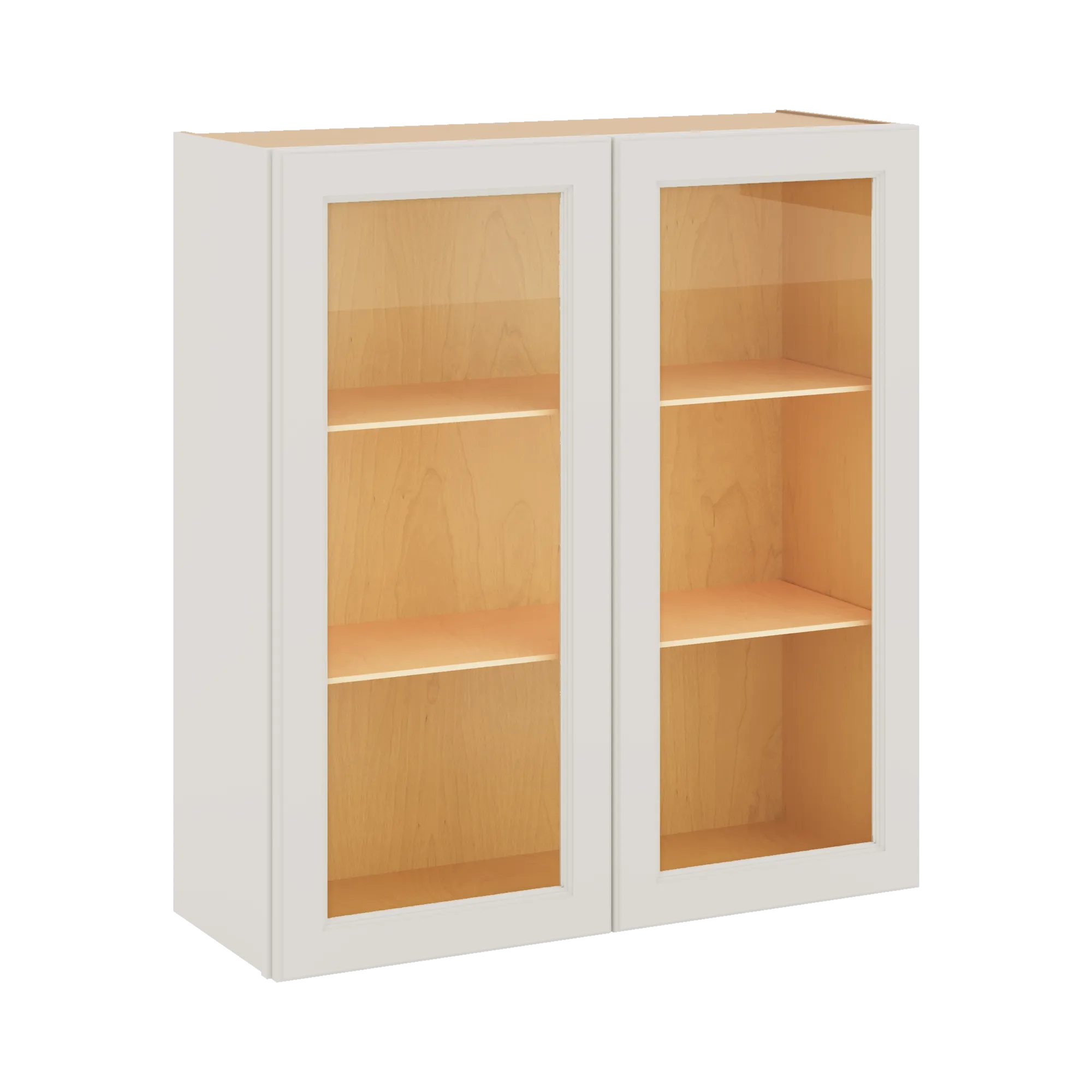 J&K Dove E1 Wall Glass Cabinet - 33" W x 36" H (No Glass Insert)