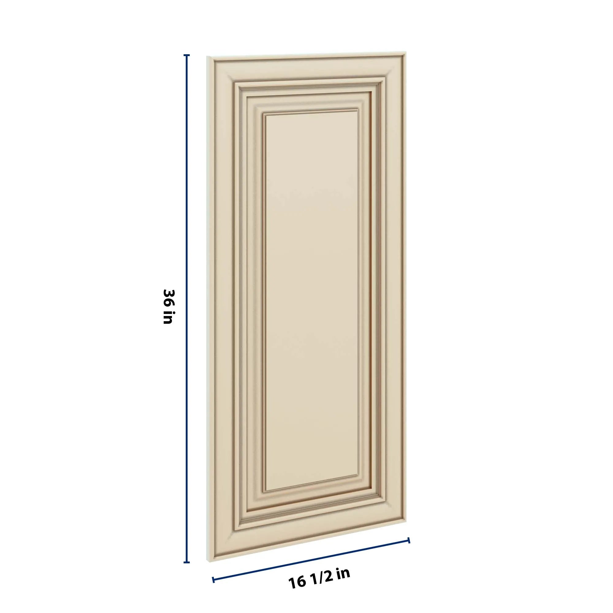 J&K Creme Glazed A7 Dummy Insert Door Panel 16 1/2" W x 36" H