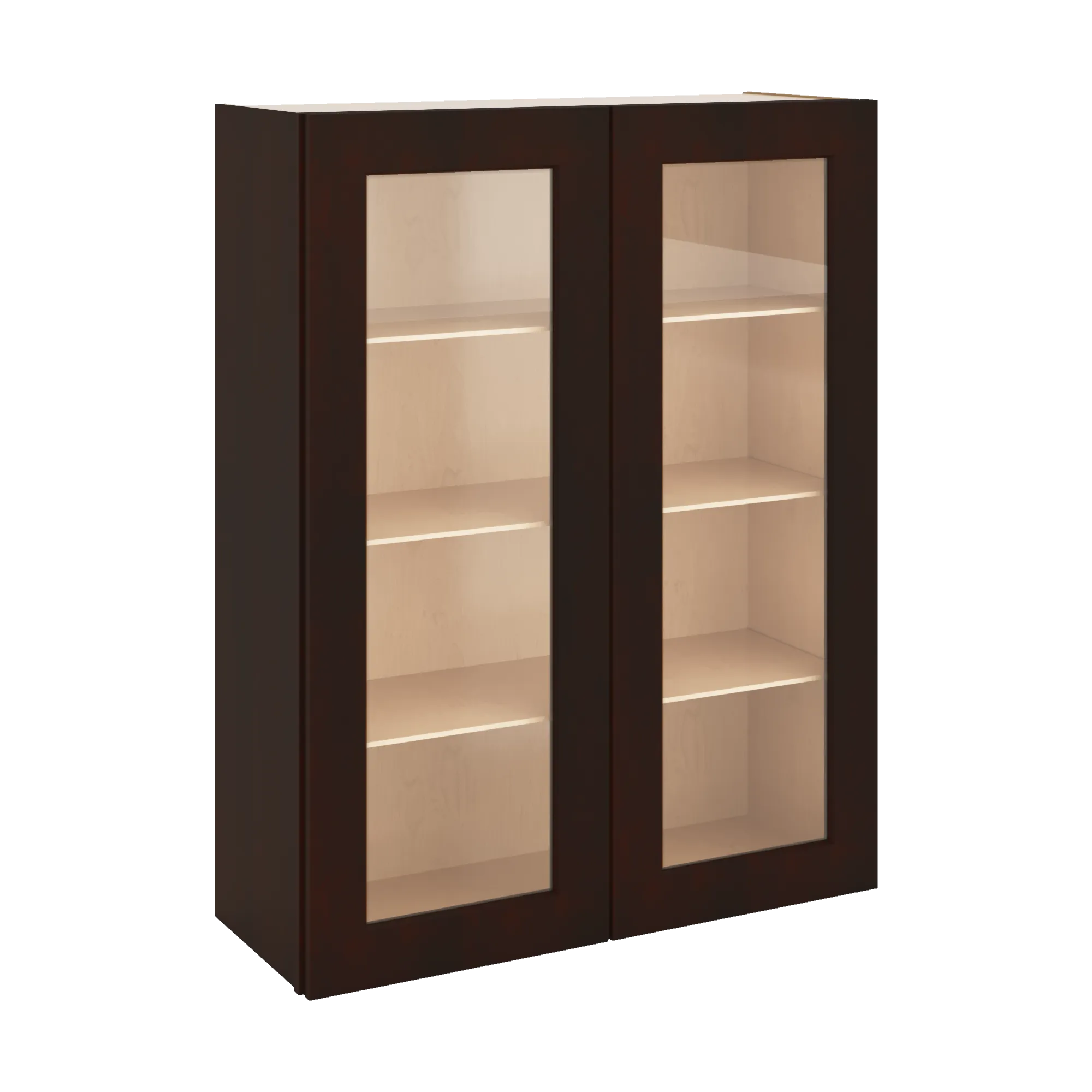 J&K Java Coffee S1 Wall Glass Cabinet - 33" W x 42" H (No Glass Insert)