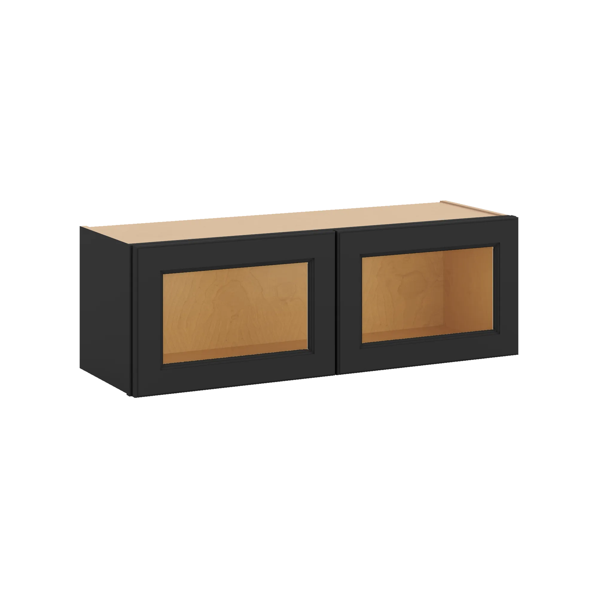 J&K Charcoal E2 Wall Glass Cabinet - 36" W x 12" H (No Glass Insert)