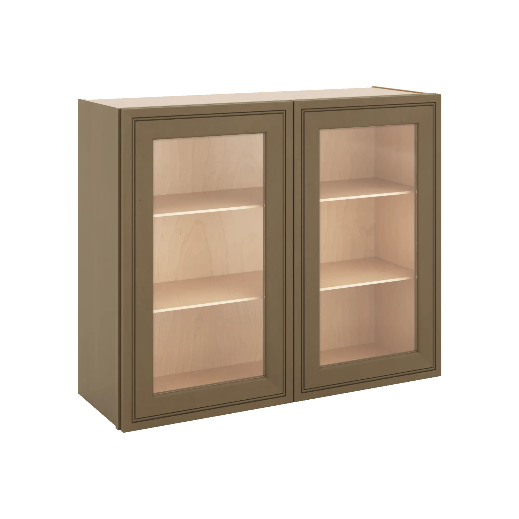 J&K Hazel H8 Wall Glass Cabinet - 36" W x 30" H (No Glass Insert)