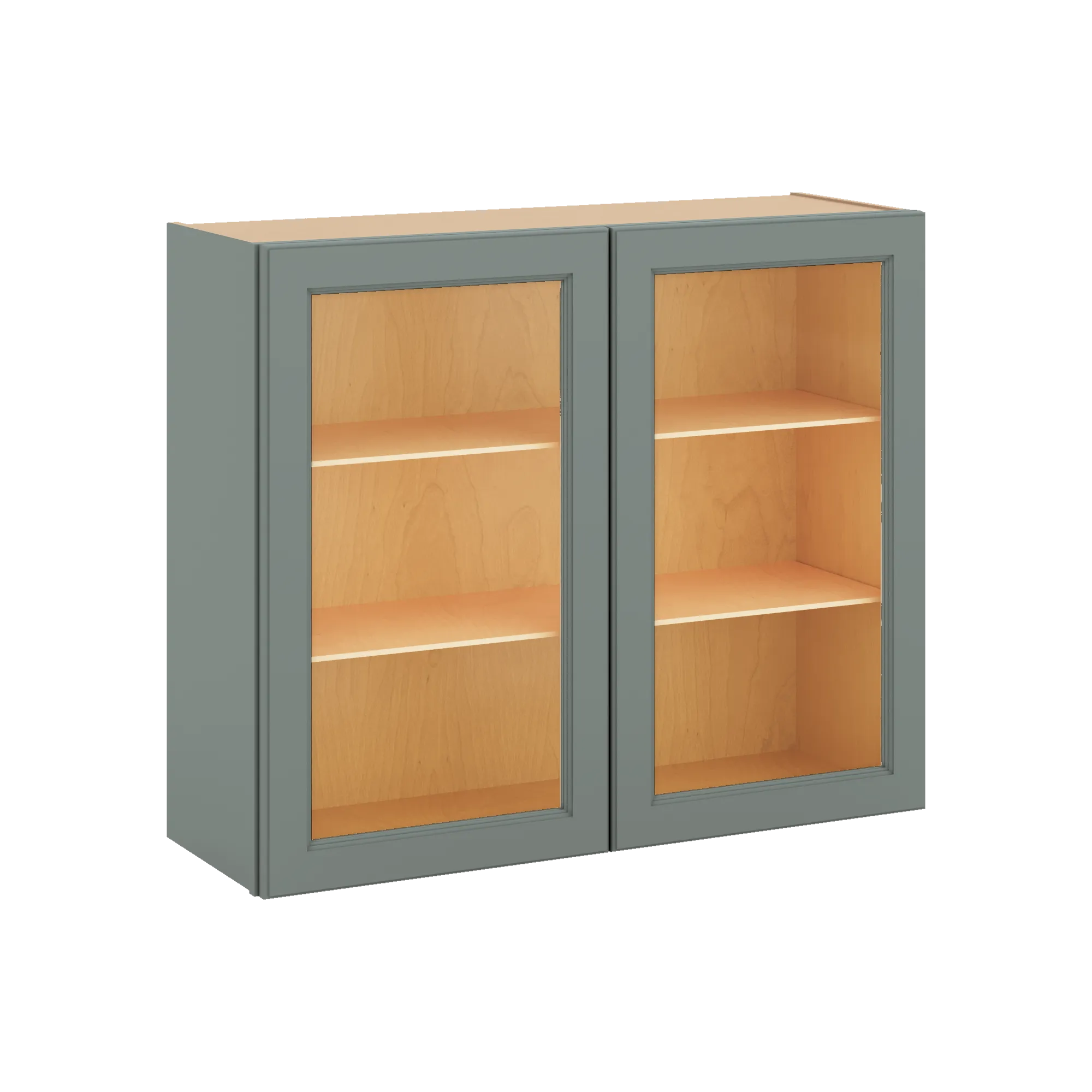 J&K Sage E3 Wall Glass Cabinet - 36" W x 30" H (No Glass Insert)