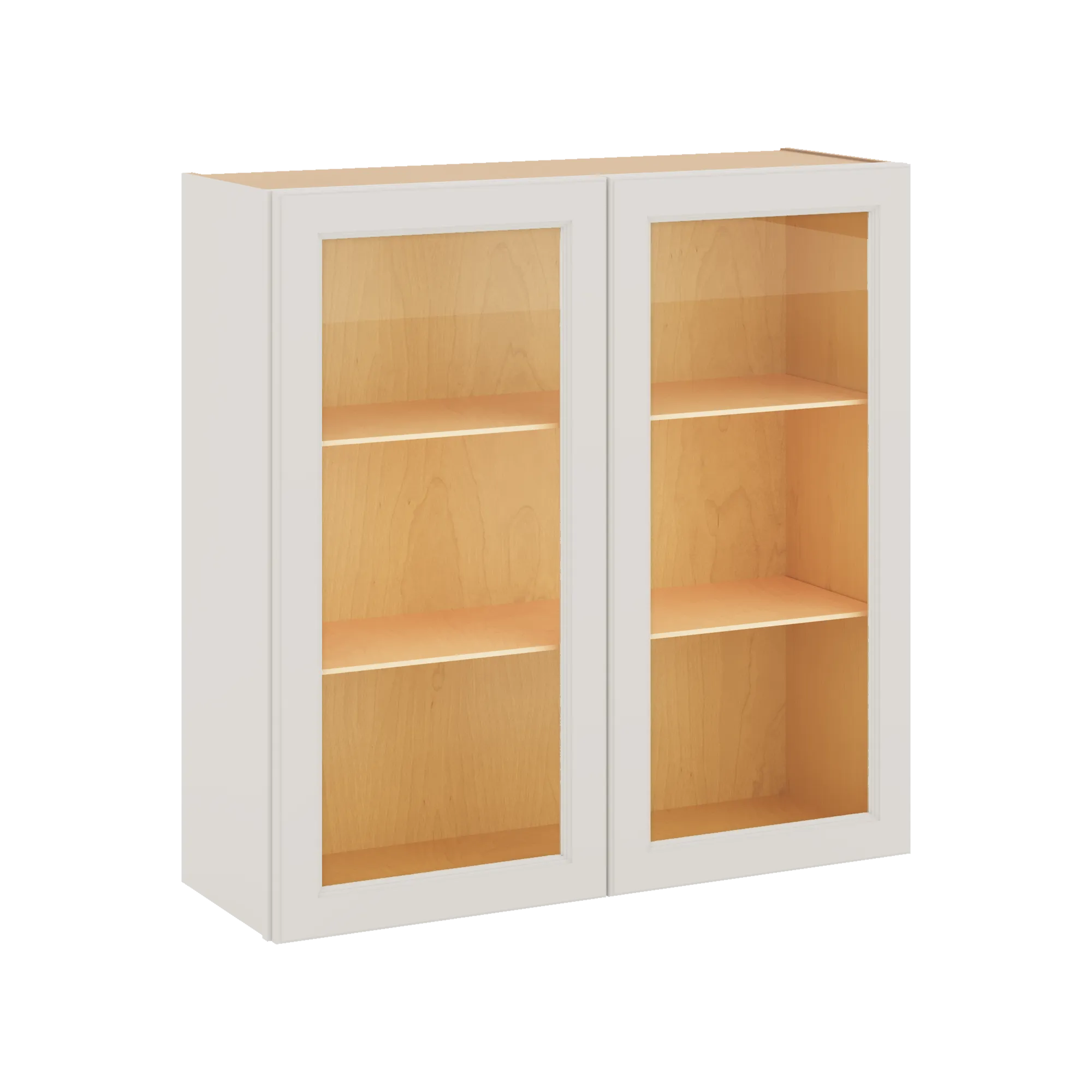 J&K Dove E1 Wall Glass Cabinet - 36" W x 36" H (No Glass Insert)