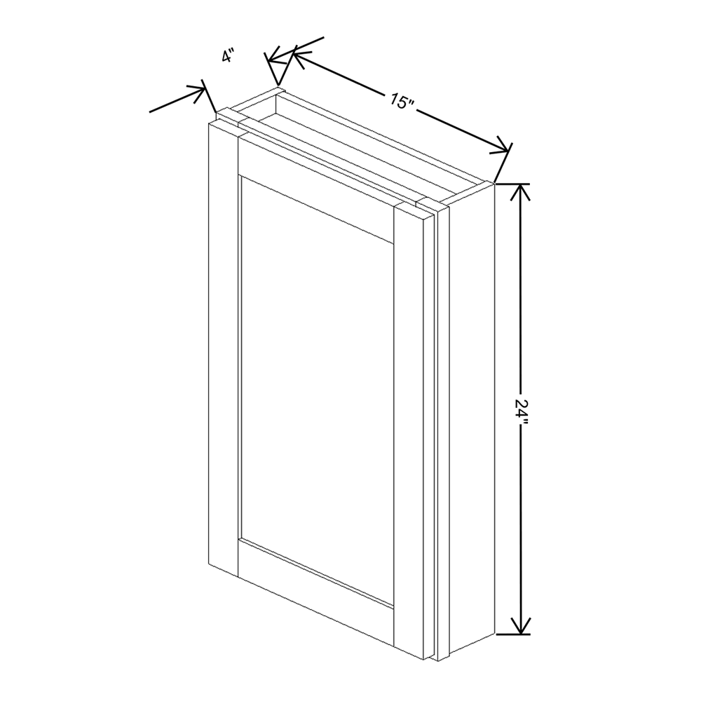 Wolf Classic Dartmouth 5-piece Biscayne Paint 15"W X 24"H Medicine Cabinet