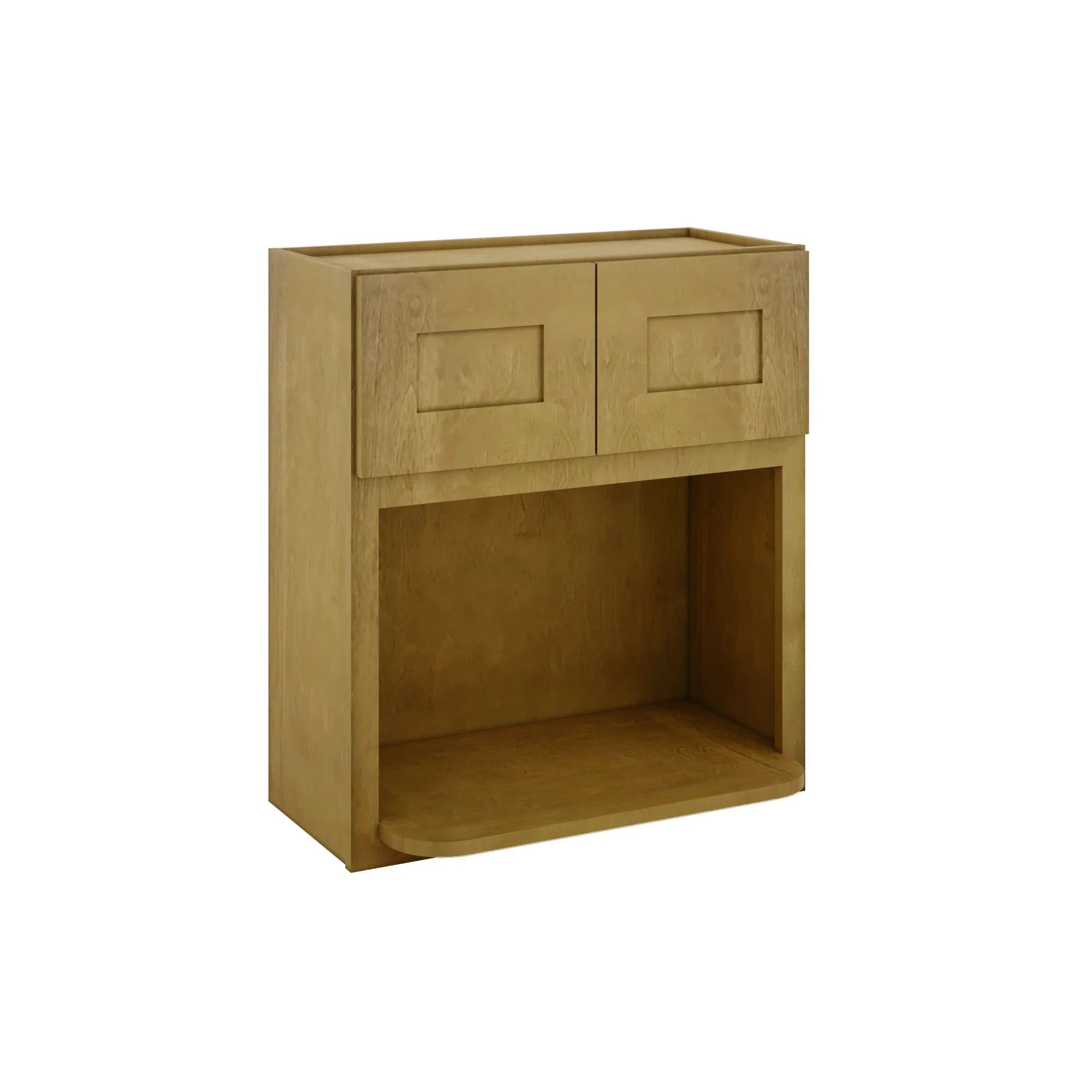 Modernform Cabinet Natural Shaker 27" W X 30" H X 12" D Microwave w/Bottom Shelf