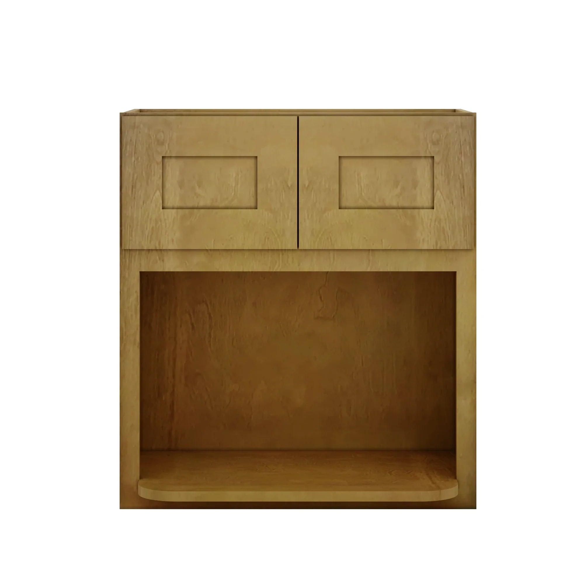 Modernform Cabinet Natural Shaker 27" W X 30" H X 12" D Microwave w/Bottom Shelf