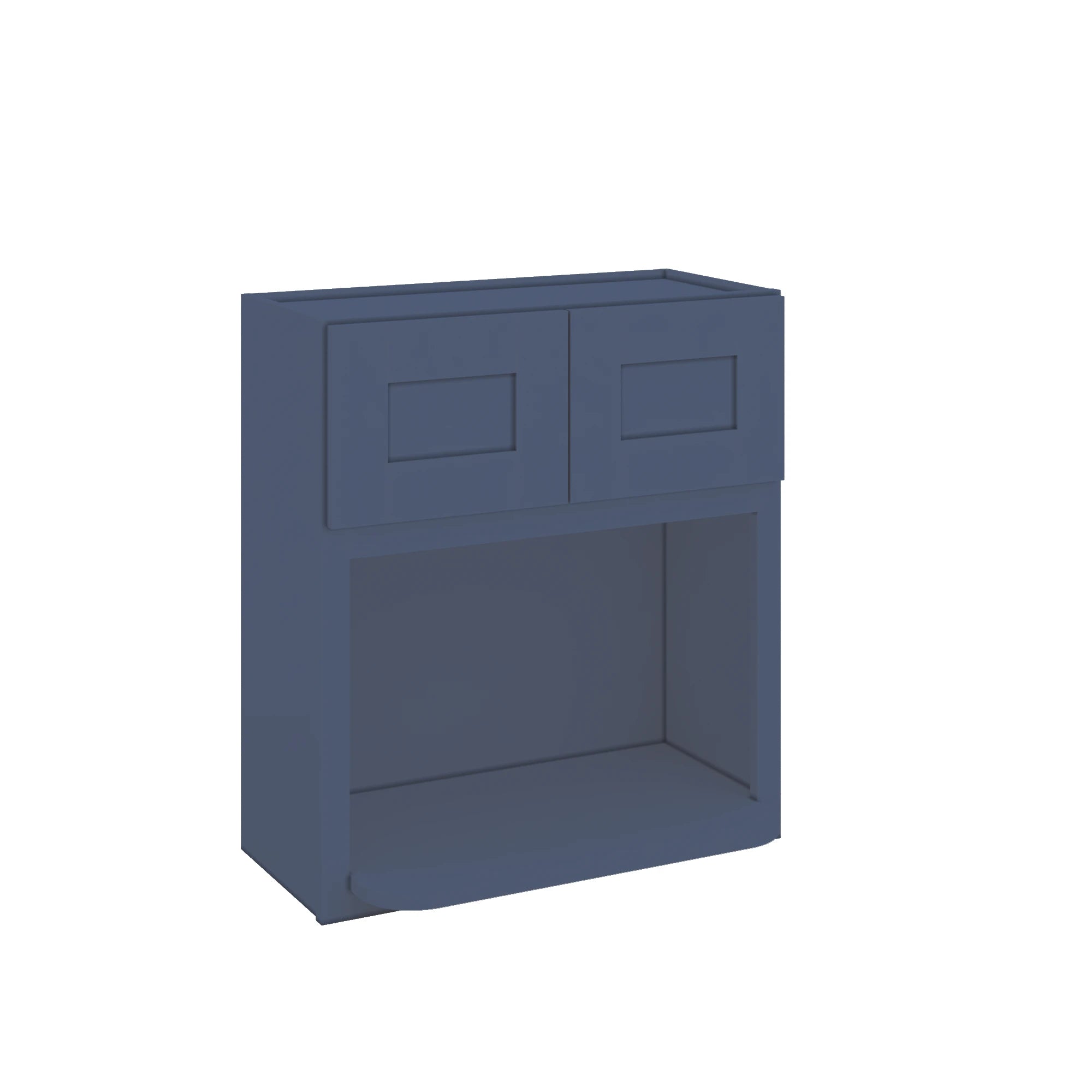Modernform Cabinet Signature Blue 27" W X 30" H X 12" D Microwave w/Bottom Shelf