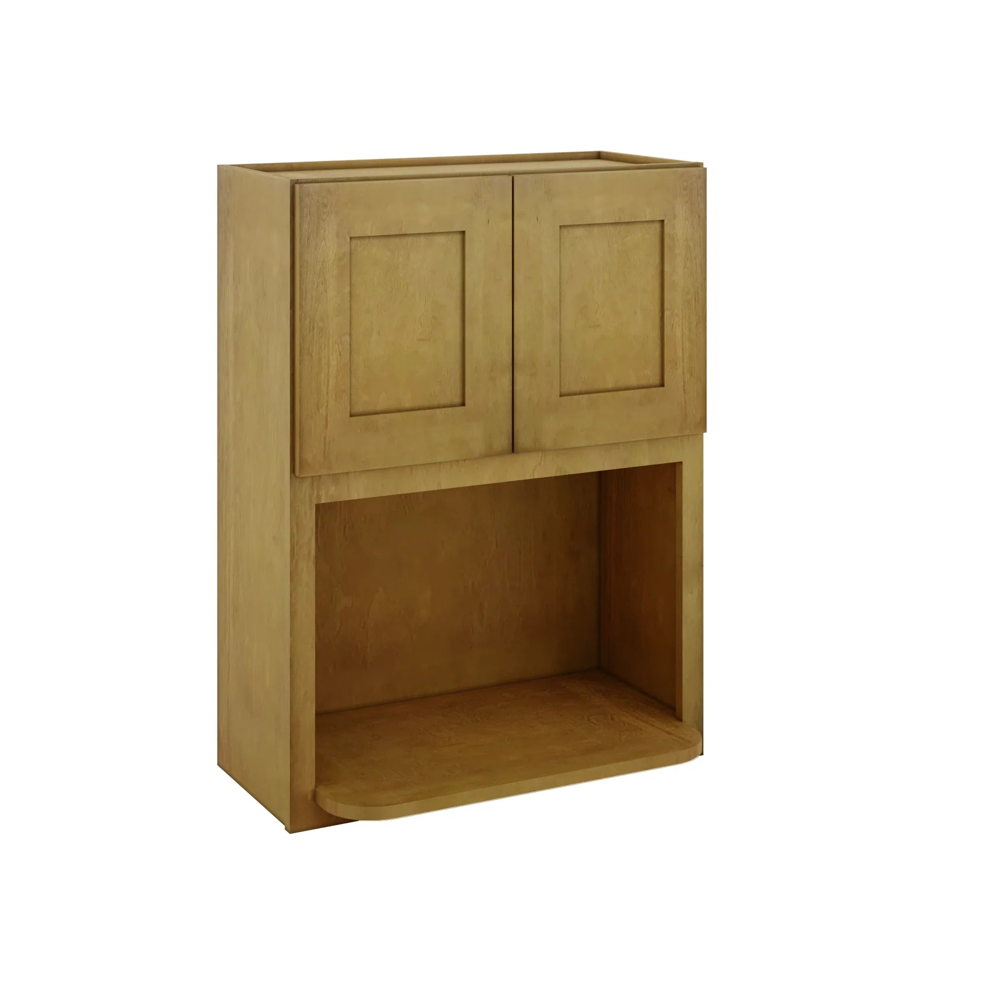 Modernform Cabinet Natural Shaker 27" W X 36" H X 12" D Microwave w/Bottom Shelf